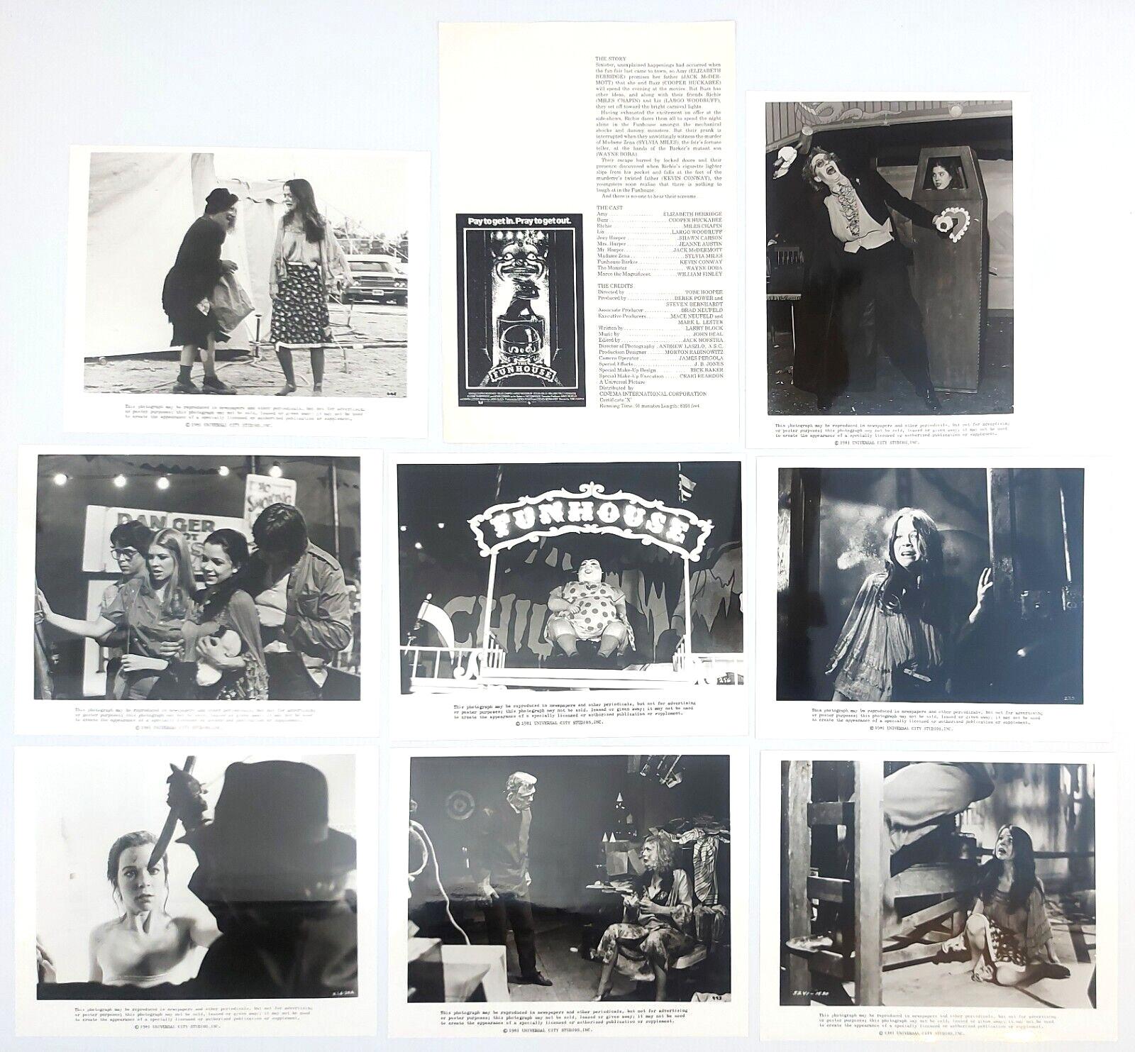 THE FUNHOUSE ORIGINAL UK FILM PUBLICITY PRESS KIT STILLS 1981