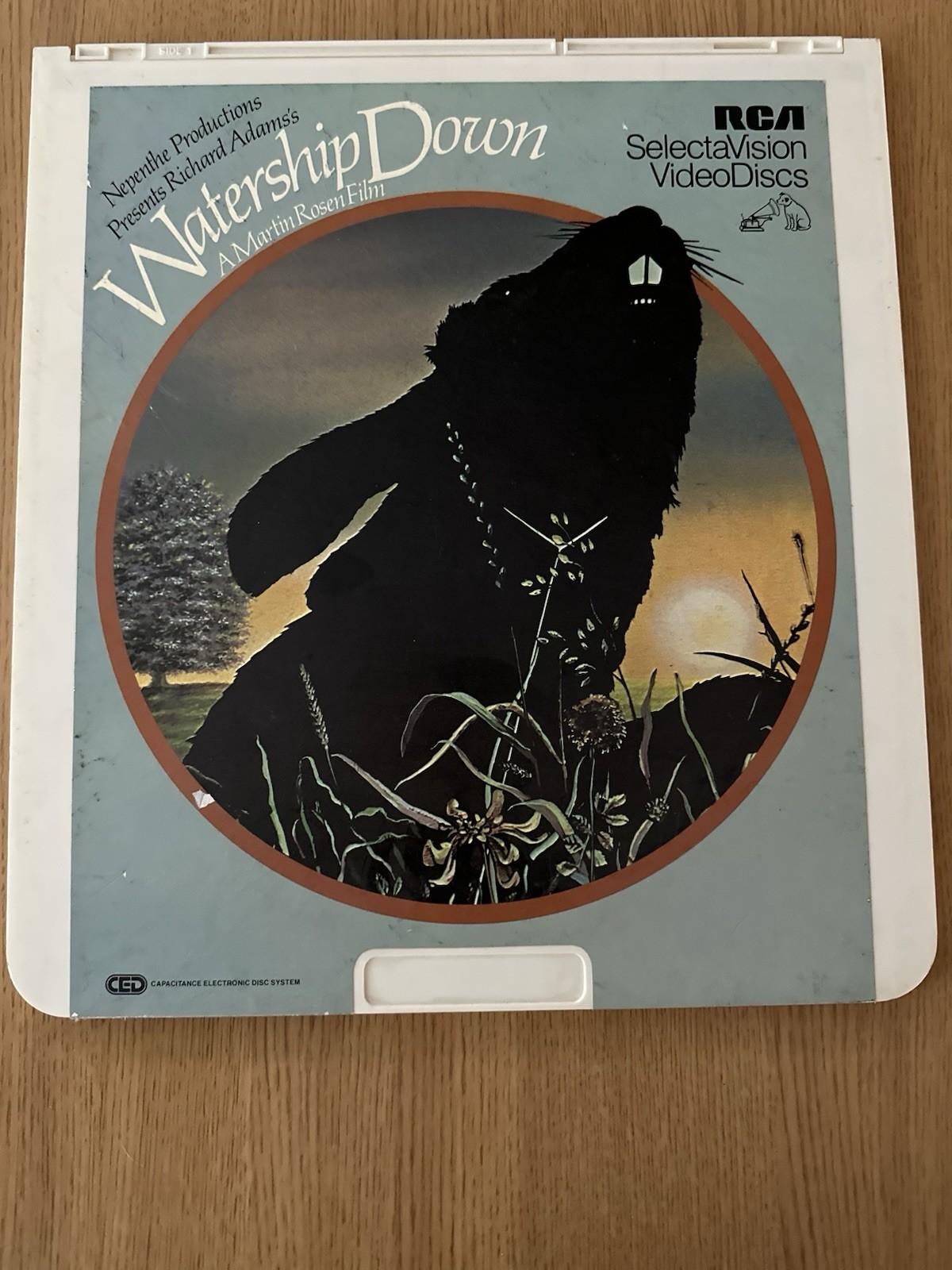 RCA SelectaVision CED Watership Down (1978) Animation Adventure PG, Martin Rosen