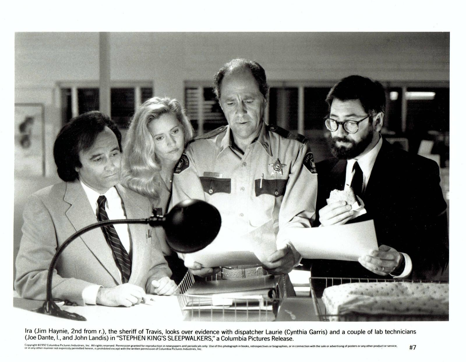 1992 Vintage Photo cast of the movie "Sleepwalkers" on set filming a scene