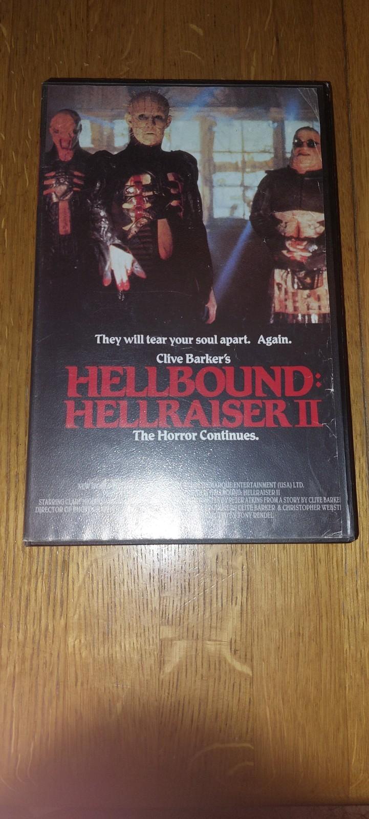 ULTRA RARE HORROR VHS CLAMSHELL: HELLBOUND HELLRAISER II (1988) ENGLISH LANGUAGE