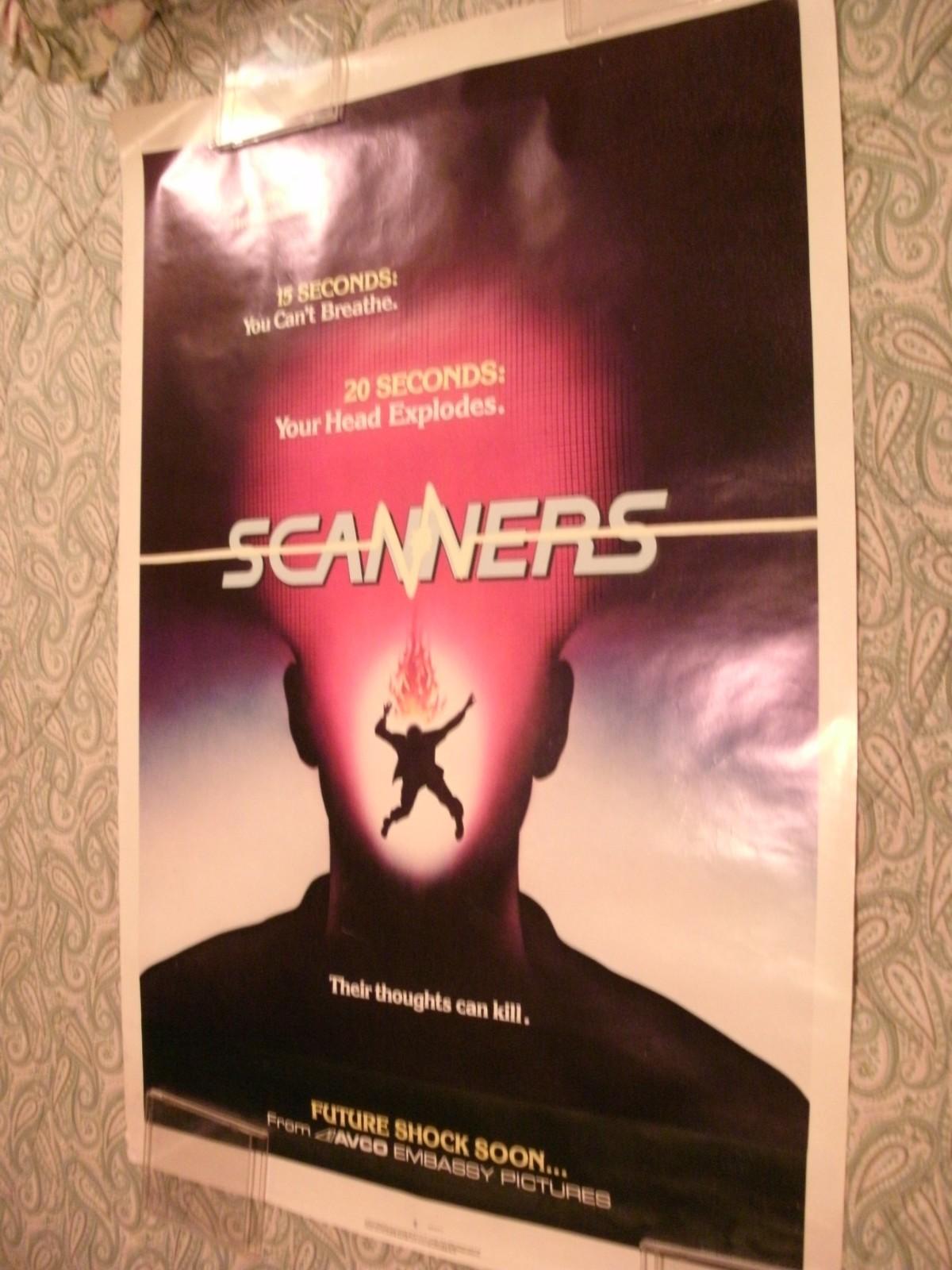 Scanners 1981 Original Advance One Sheet Movie Poster rolled