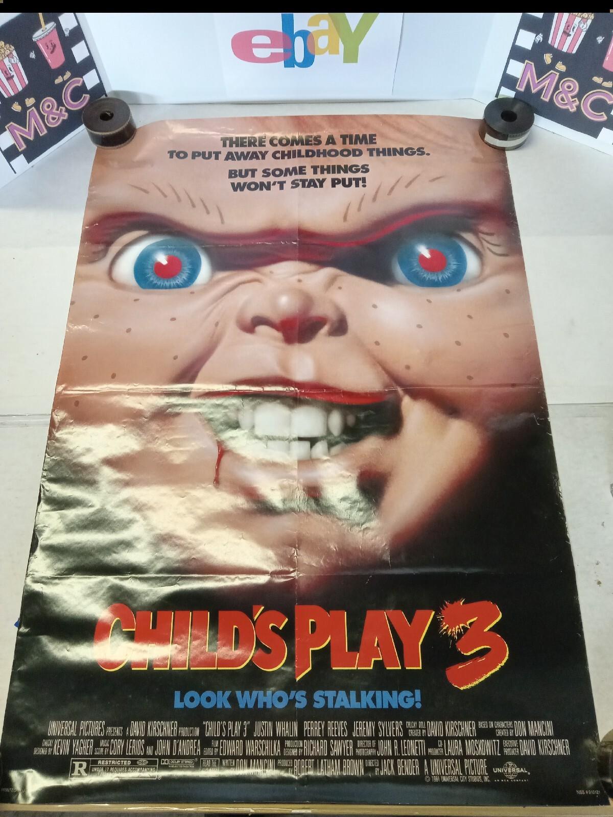 "Child's Play 3" Original One Sheet Movie Poster 27x40 (1991) Horror/slasher