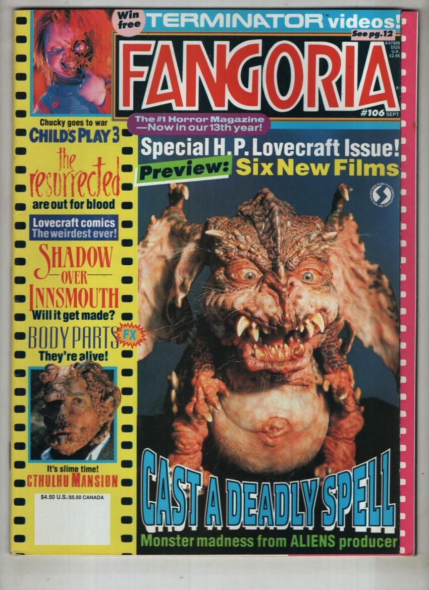 Fangoria Mag H.P. Lovecraft Issue Child's Play 3 #106 September 1991 012122nonr
