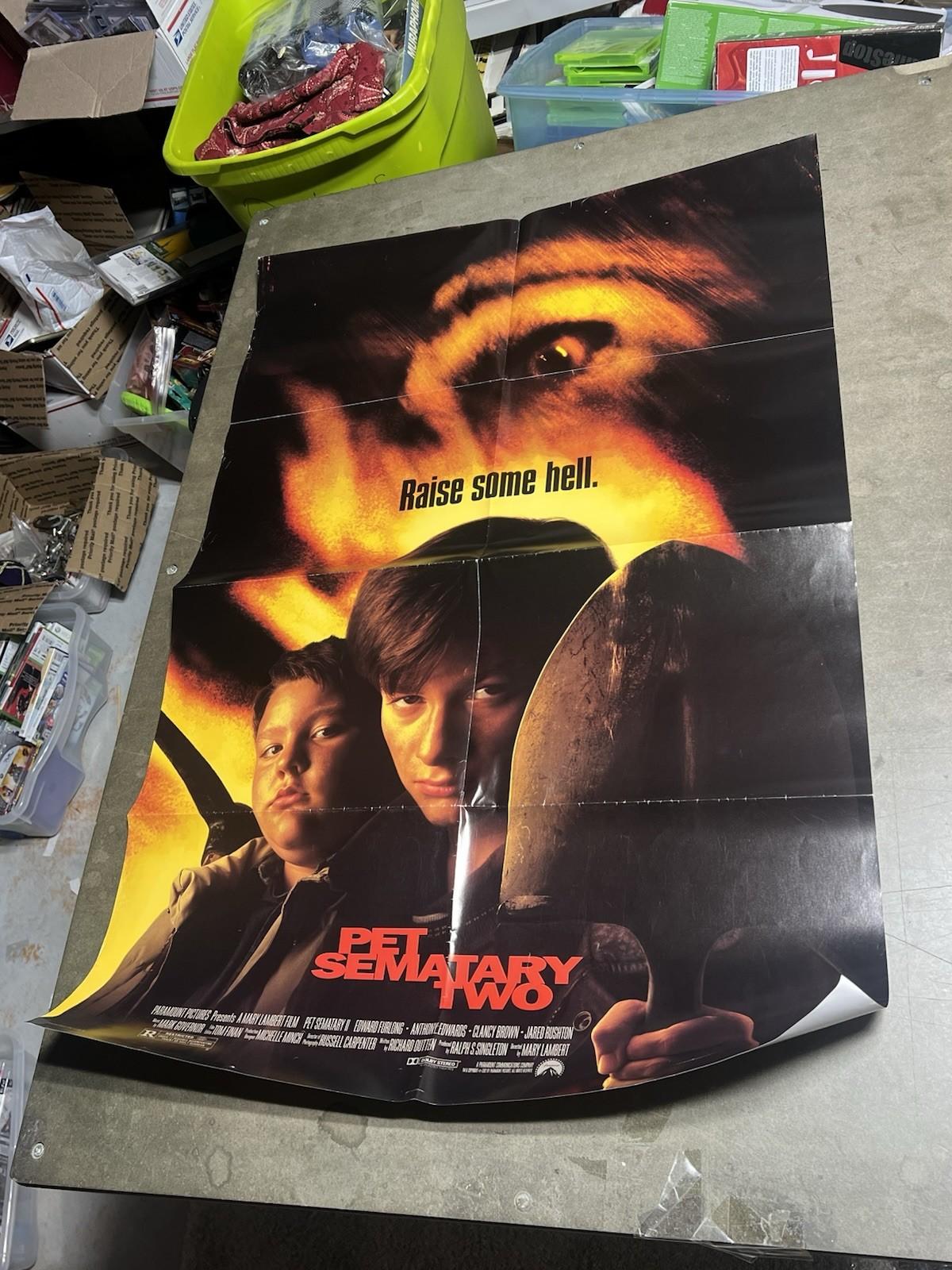 "Pet Sematary Two" Original Movie Poster One Sheet 1992 (39x27) Folded