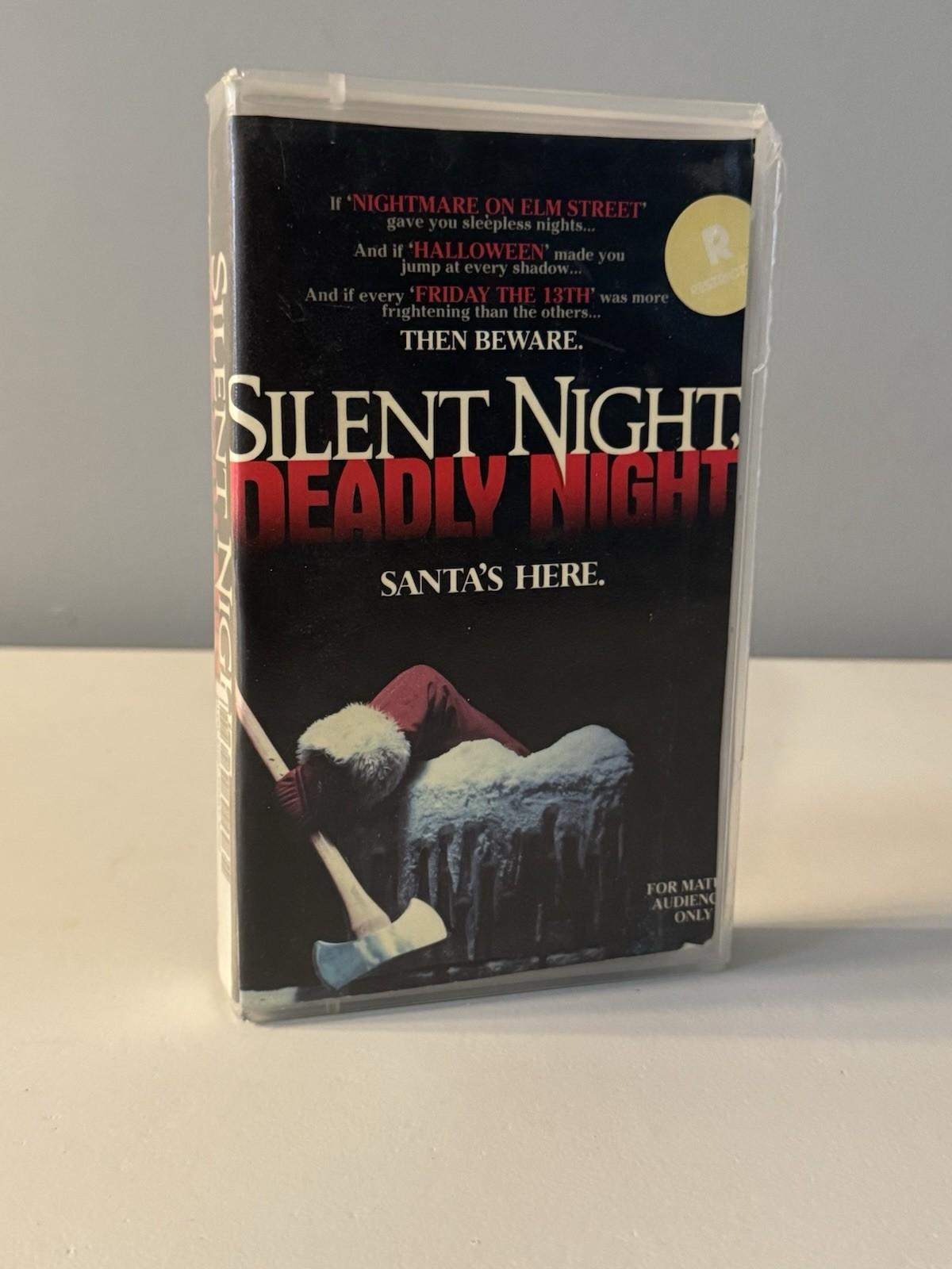 *AS-IS!* Silent Night, Deadly Night 1984 VHS Rental Copy - U.S.A. Home Video