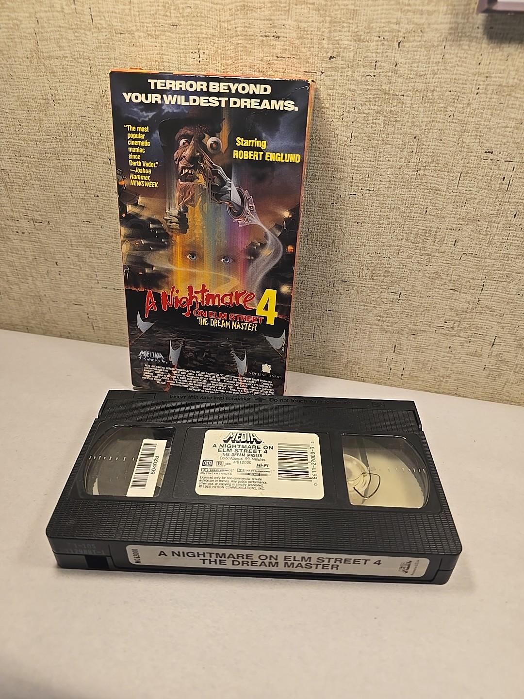 A Nightmare on Elm Street 4 The Dream Master (VHS 1988) Rare Media 1st Release