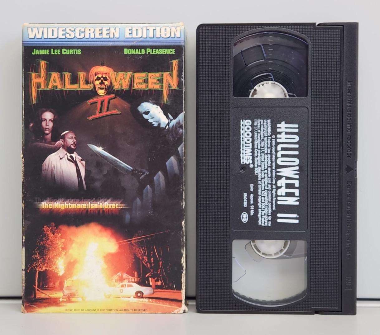 Halloween II (1981) VHS 1998 GoodTimes Widescreen RARE Alternate Box Cover