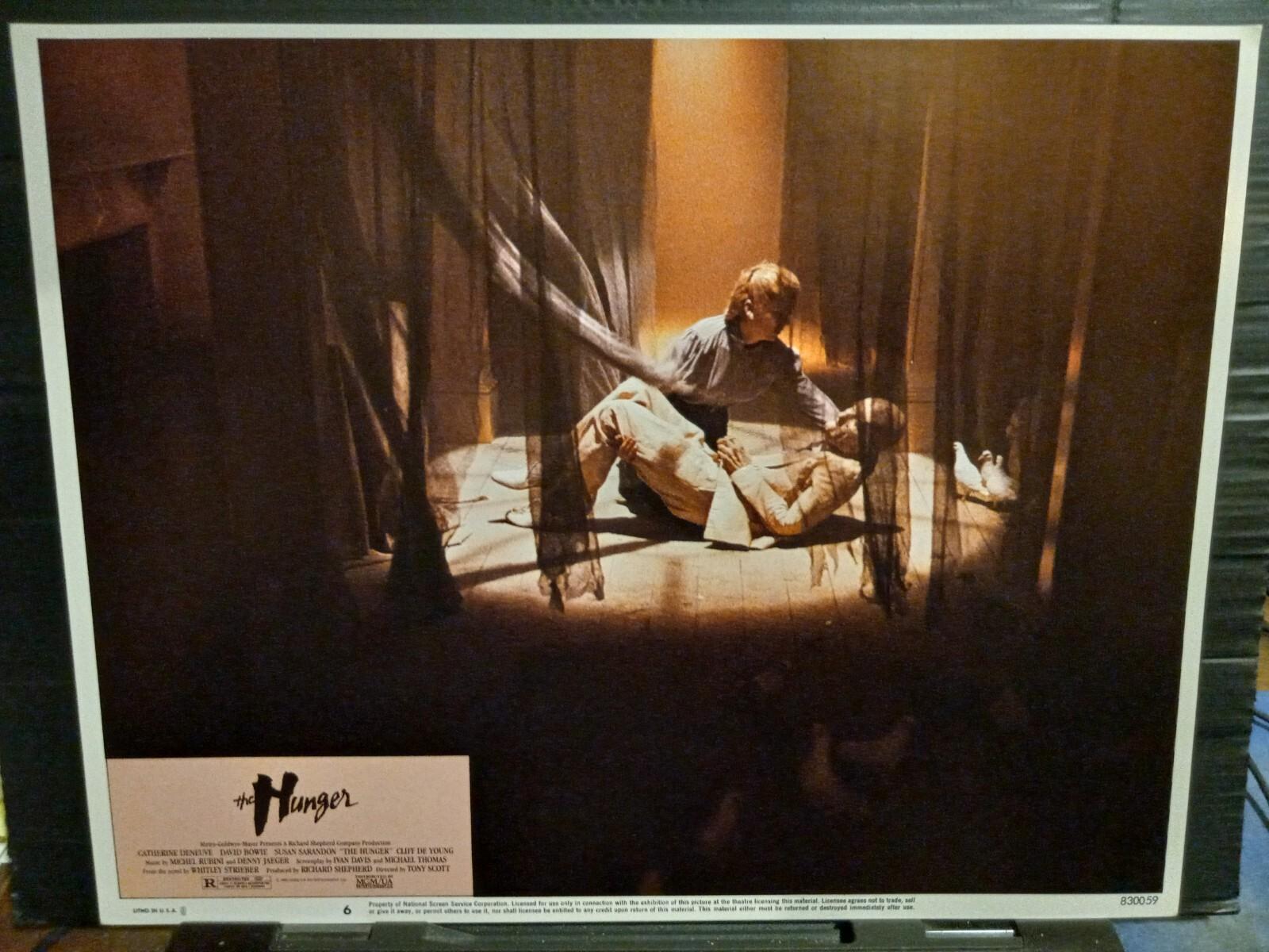 Lobby Card 1983 THE HUNGER David Bowie dying Catherine Deneuve vampire horror