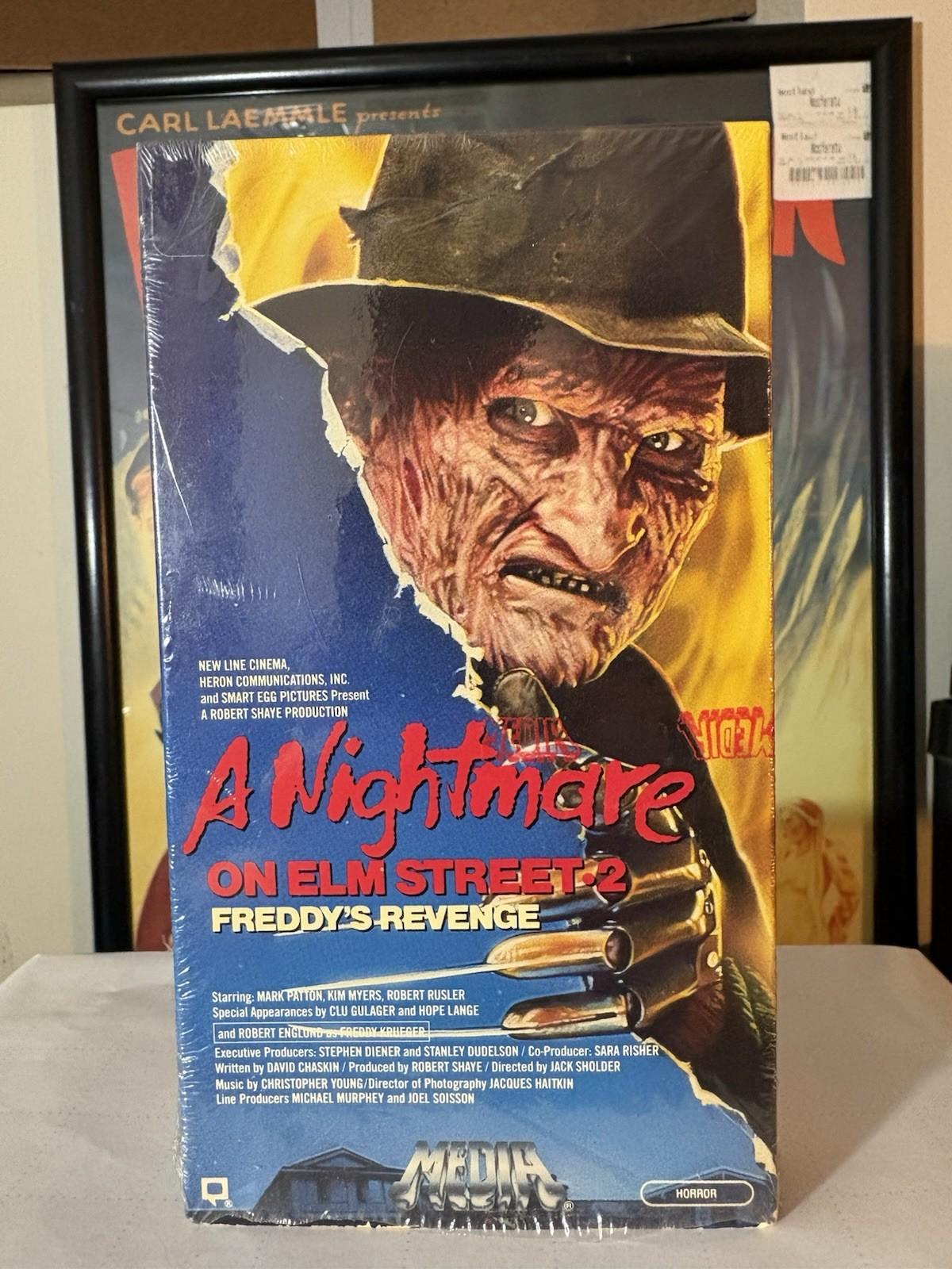A Nightmare on Elm Street 2 - Freddys Revenge (VHS) Original Shrink, Non-Rental!