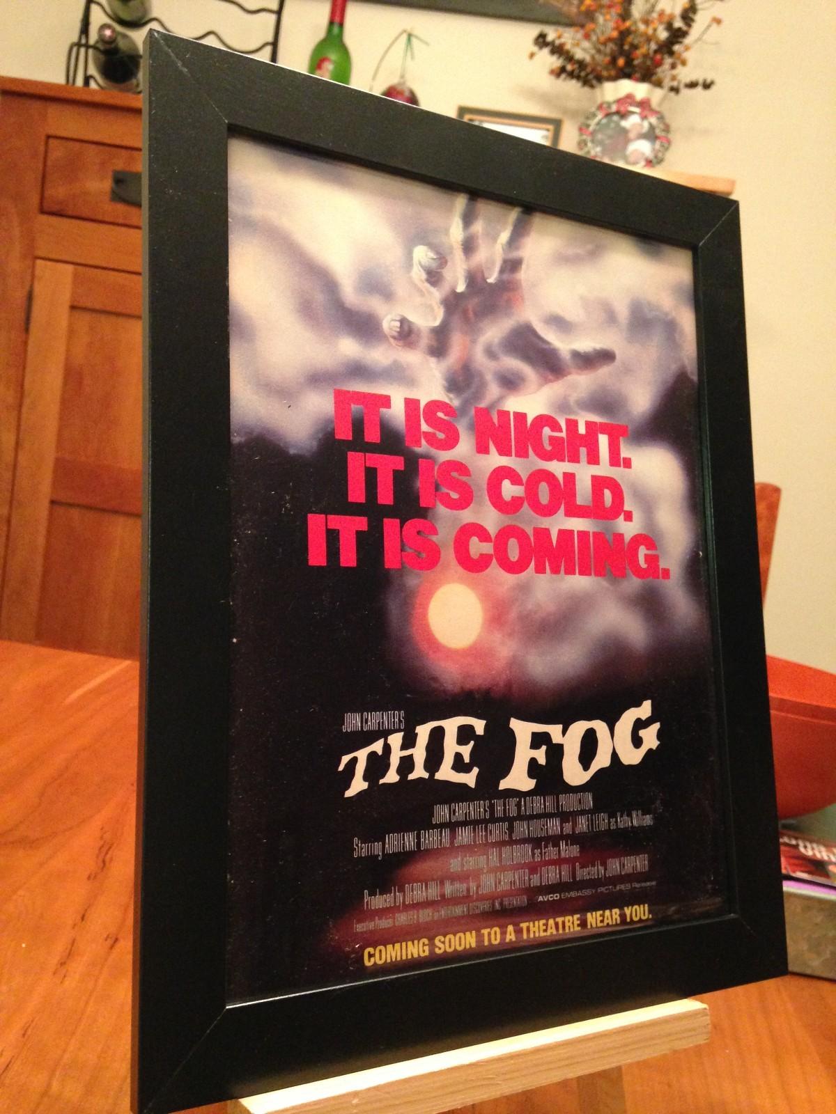 FRAMED ORIGINAL & RARE JOHN CARPENTER'S "THE FOG" 1980 HORROR MOVIE PROMO AD