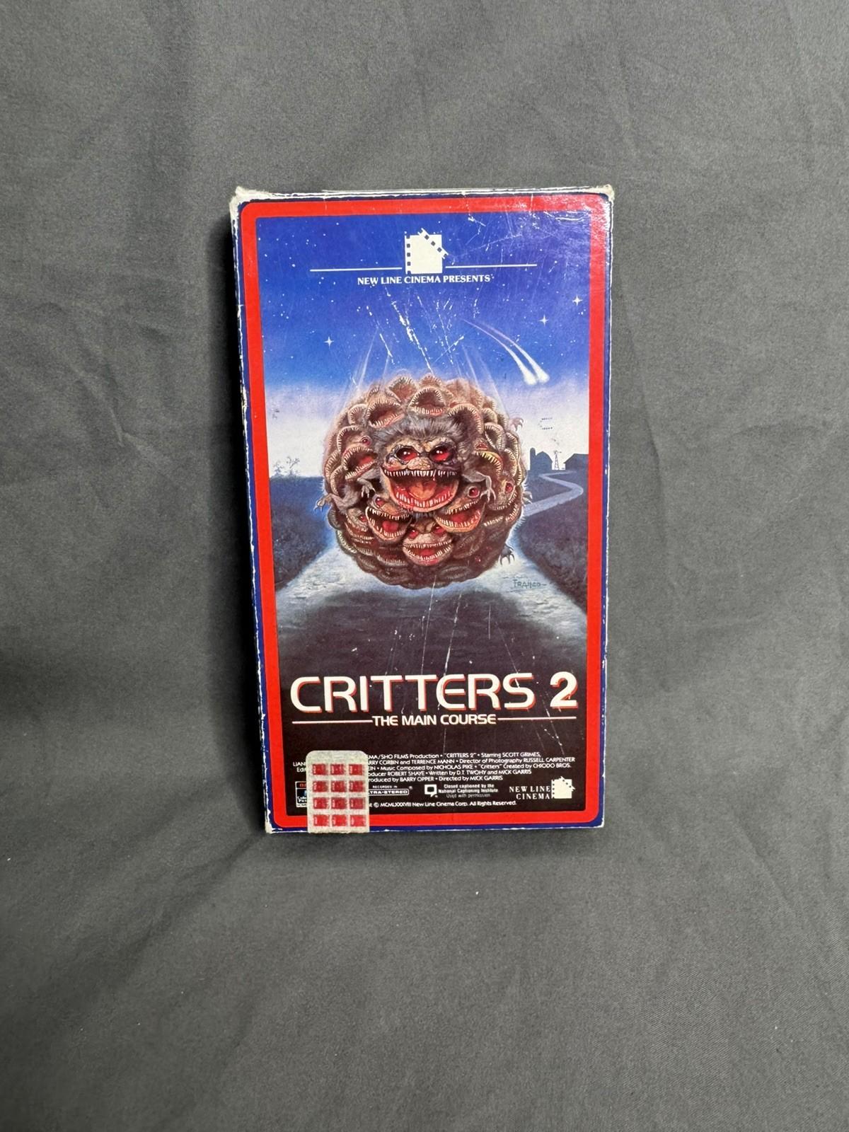 Critters 2: The Main Course VHS 1988 Horror Scary New Line Cinema Sci-Fi RARE
