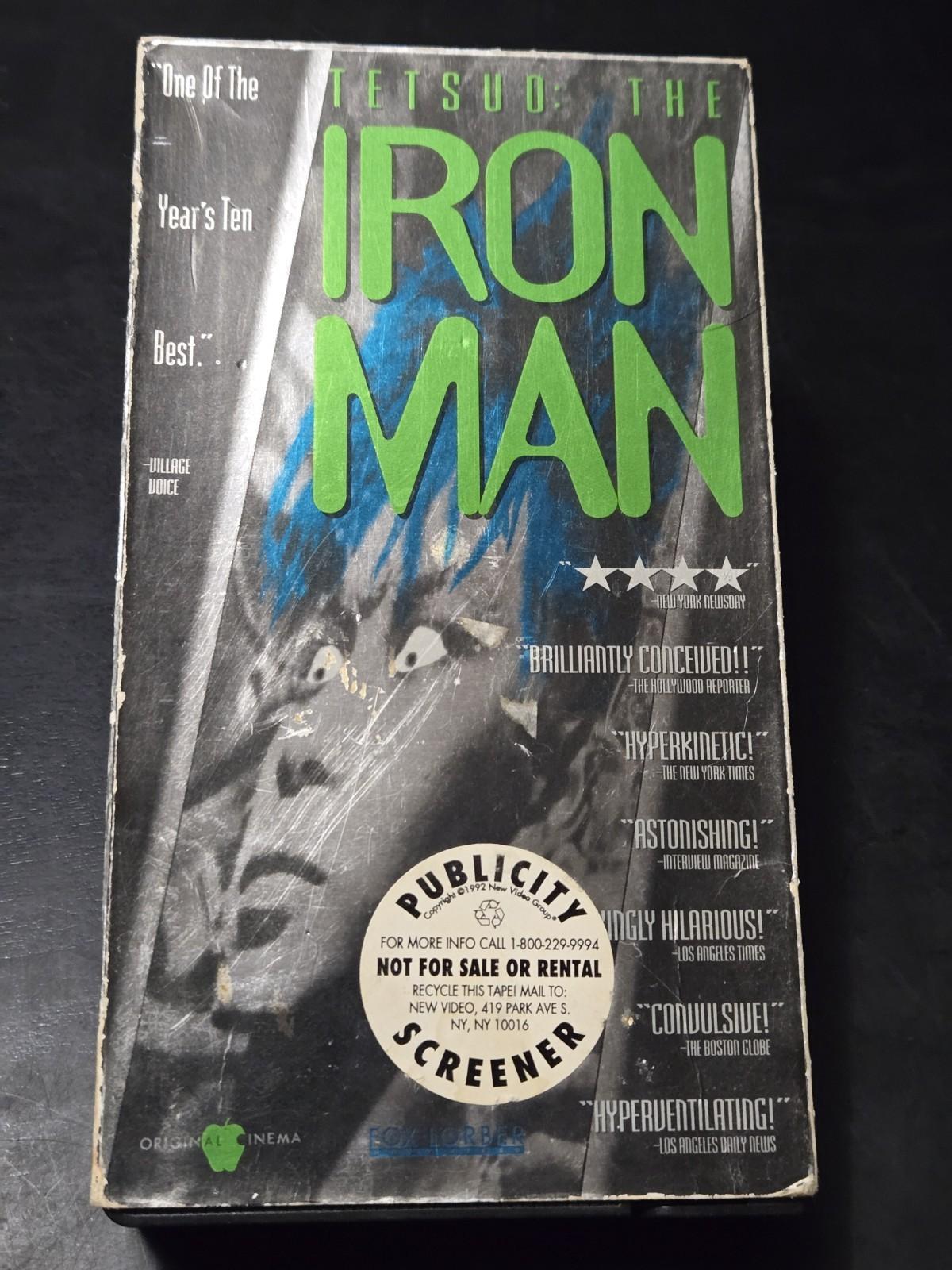 Tetsuo: The Iron Man (VHS, 1995) Screener Japan Retro Cyberpunk Collectors Tape