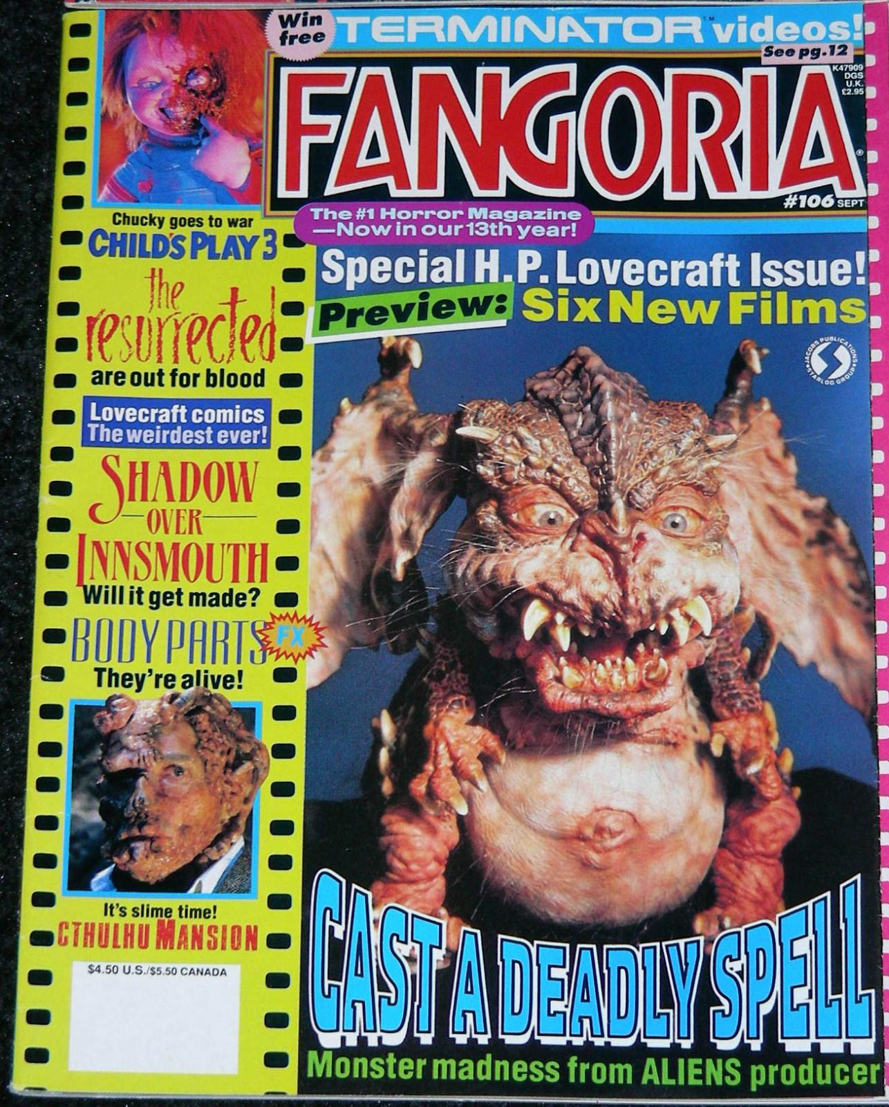 FANGORIA Issue #106 September 1991 Terminator 2 Child's Play 3 H.P. Lovecraft