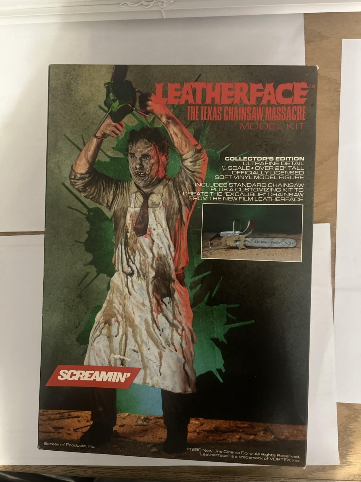 LEATHERFACE - 1990 Texas Chainsaw Massacre Model Kit - SCREAMIN’ - Horror Rare