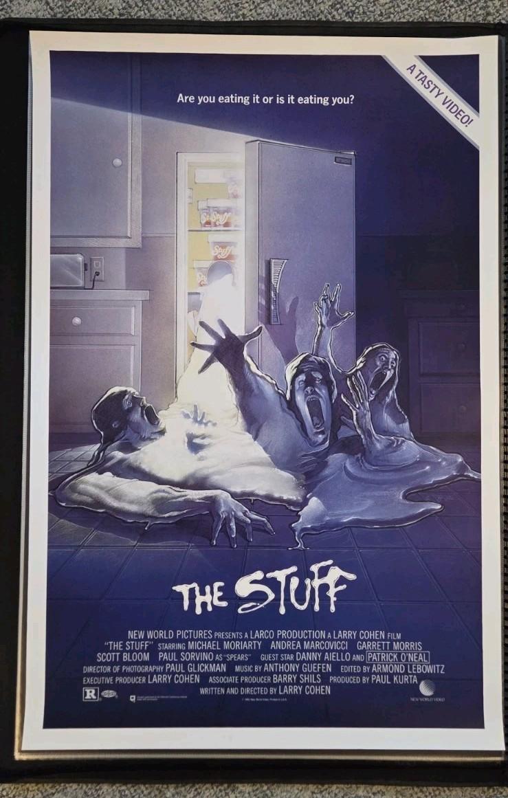😱THE STUFF * 1985 ORIGINAL MOVIE POSTER EXTERMELY RARE ROLLED 1SH 27x41 NM