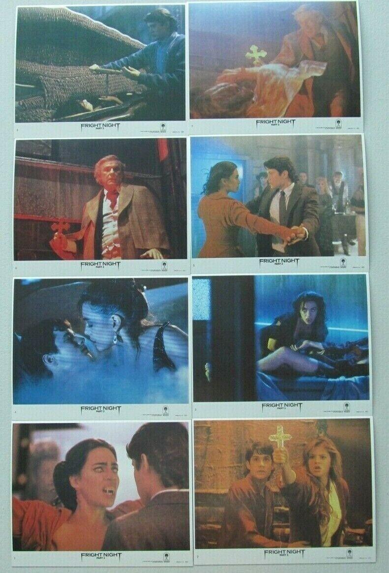 FRIGHT NIGHT PART 2 ORIGINAL 8X10 LOBBY CARD SET OF 8 1988 RODDY MCDOWAL HORROR