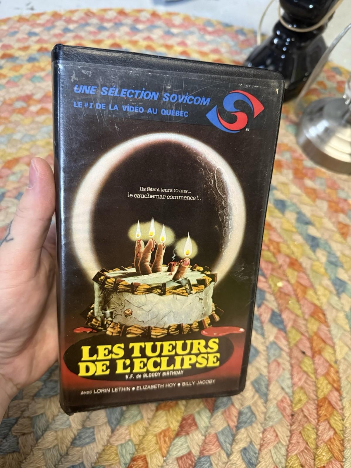 Bloody Birthday VHS Rare Horror French Canadian Big Box Slasher CIC Astral