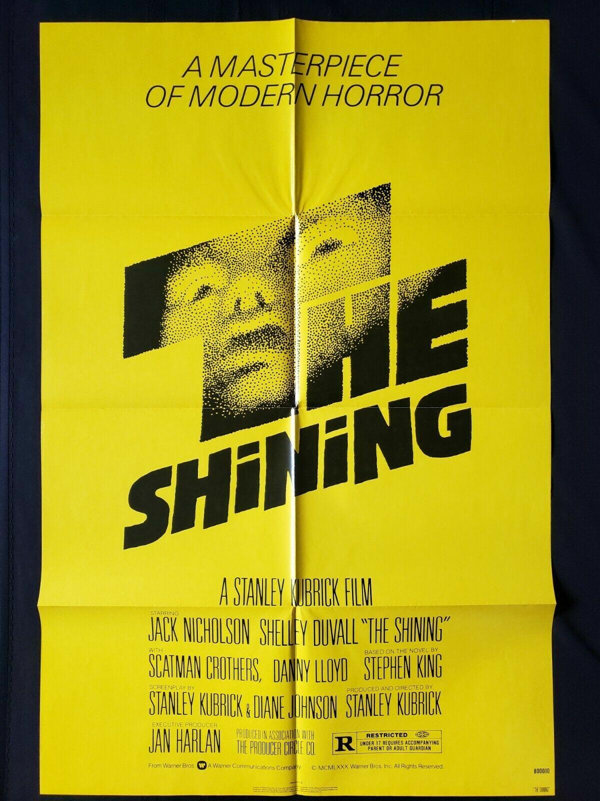 THE SHINING 1980 ORIGINAL MOVIE POSTER MINT C10 RARE AUTHENTIC NSS 800010 27x41