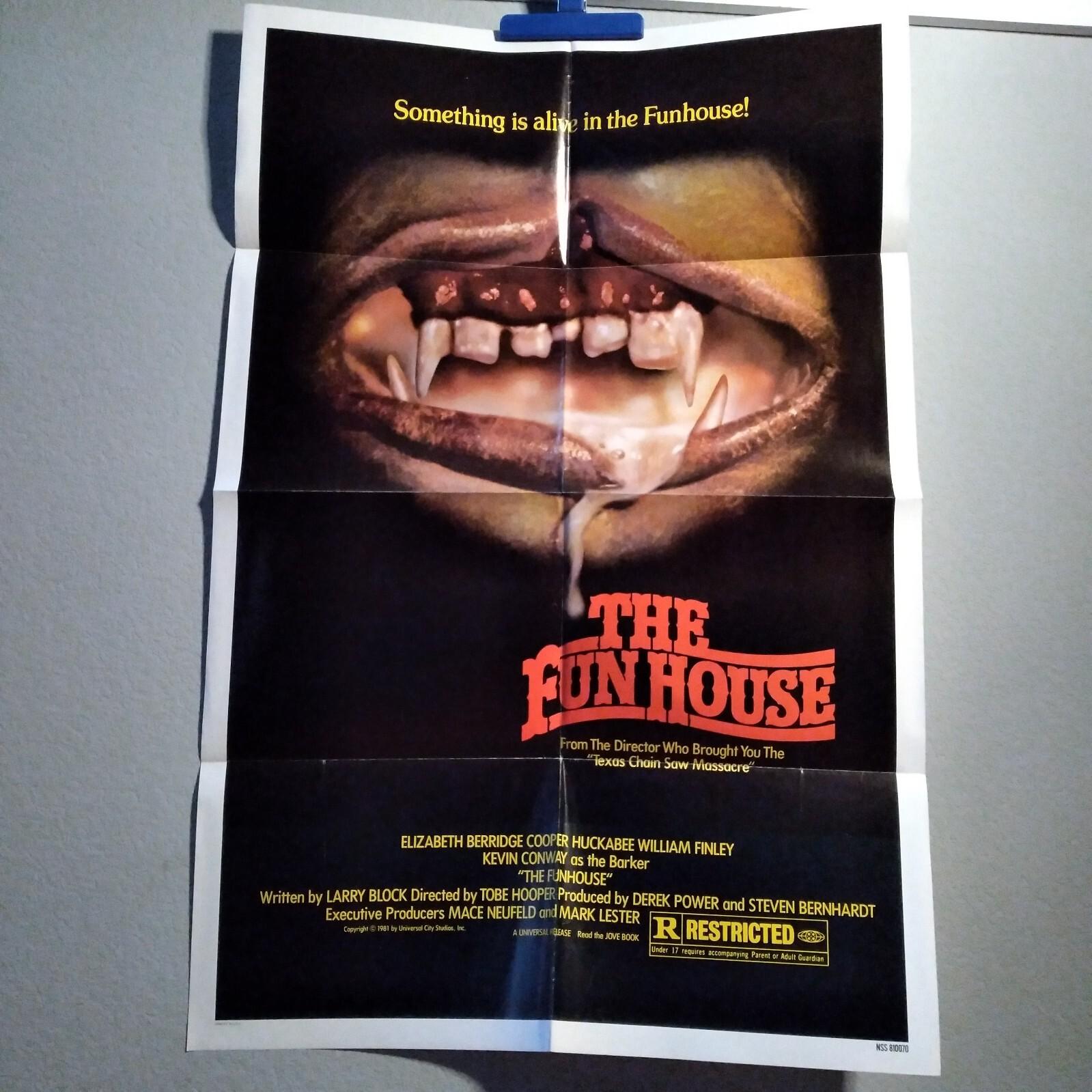 1981 "The Fun House" Original Movie One Sheet 27 x 41" Poster Vintage HORROR