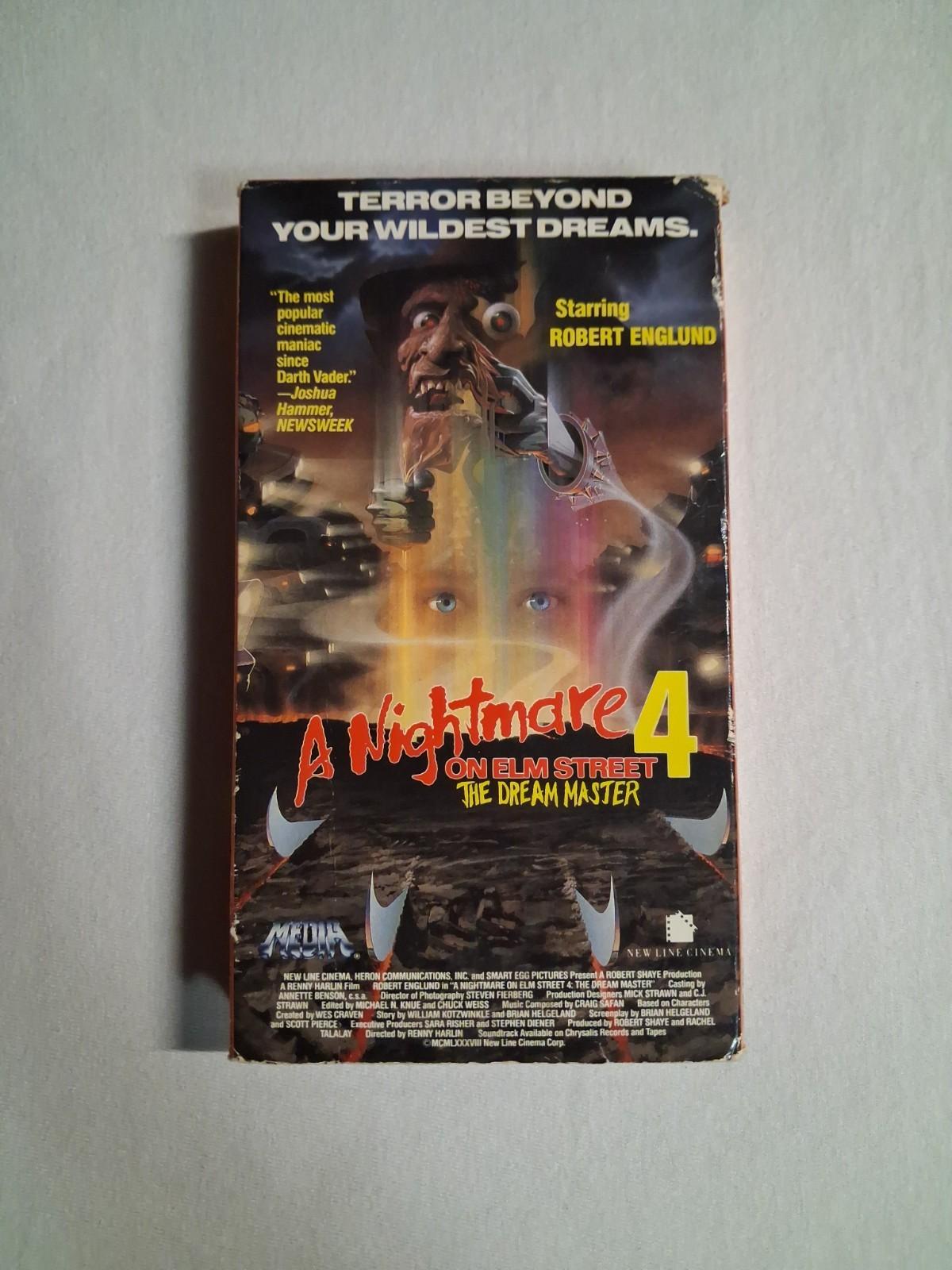 A Nightmare on Elm Street 4: The Dream Master (VHS, 1988) Media Horror Rare