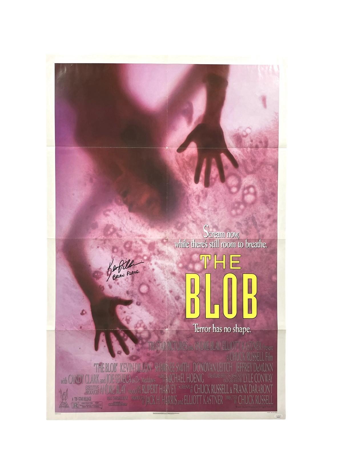 The Blob Signed Original 1988 One Sheet Horror Movie Poster Kevin Dillon JSA COA