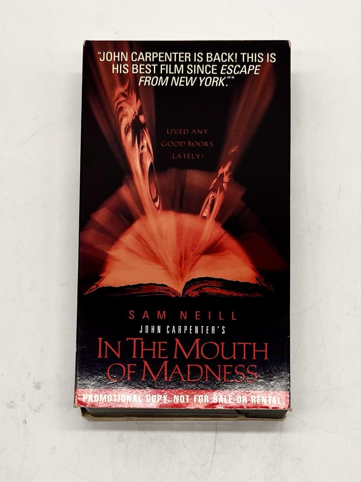 In the Mouth of Madness 1994 VHS Promo Screener Copy Sam Neil & John Carpenter