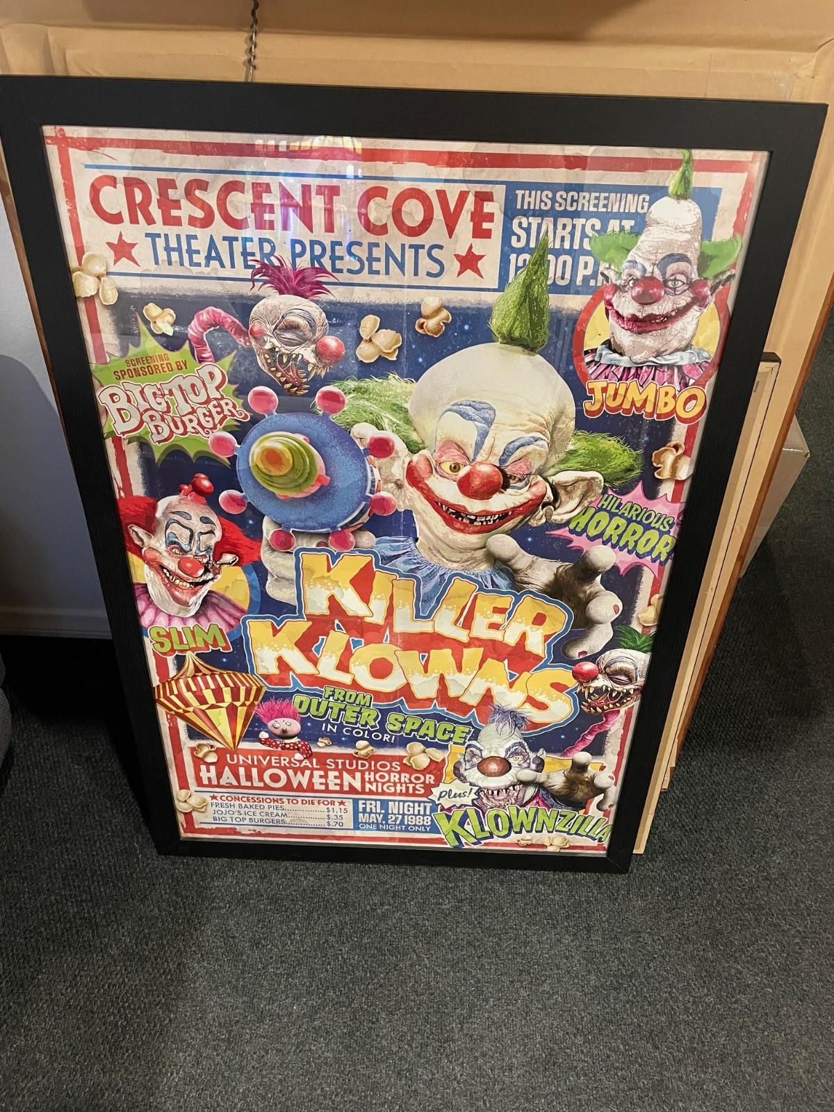 RARE ORIGINAL KILLER KLOWNS FROM OUTER SPACE POSTER UNIVERSAL STUDIO 2022 NIGHTS