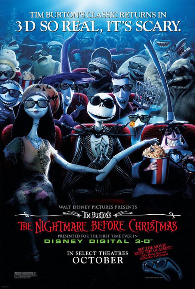 The Nightmare Before Christmas (1993) Movie Poster, Original, DS, Unused, Rolled