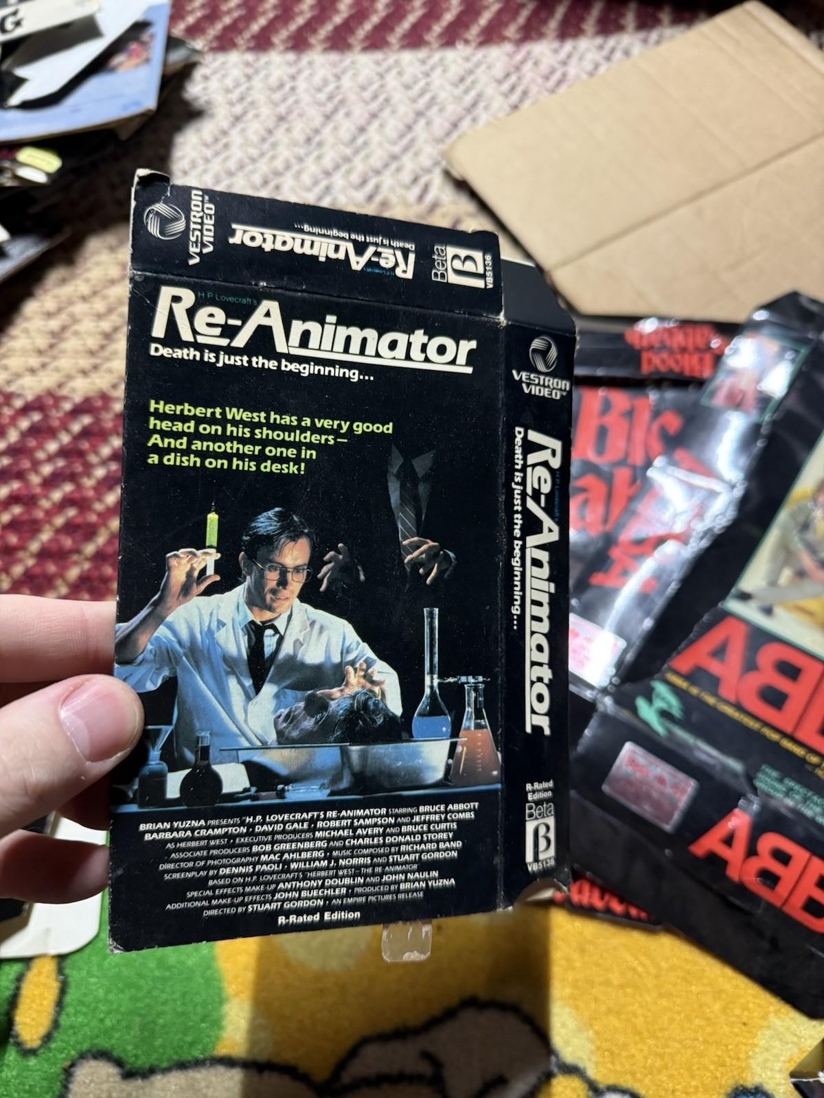 Re-Animator Beta Not VHS Rare Horror Box Only Vestron Video