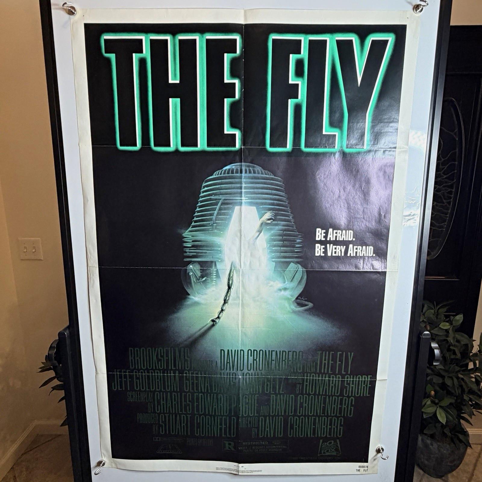 Vintage The Fly 1986 Original 27x41 Movie Poster Jeff Goldblum Cronenberg(#48)