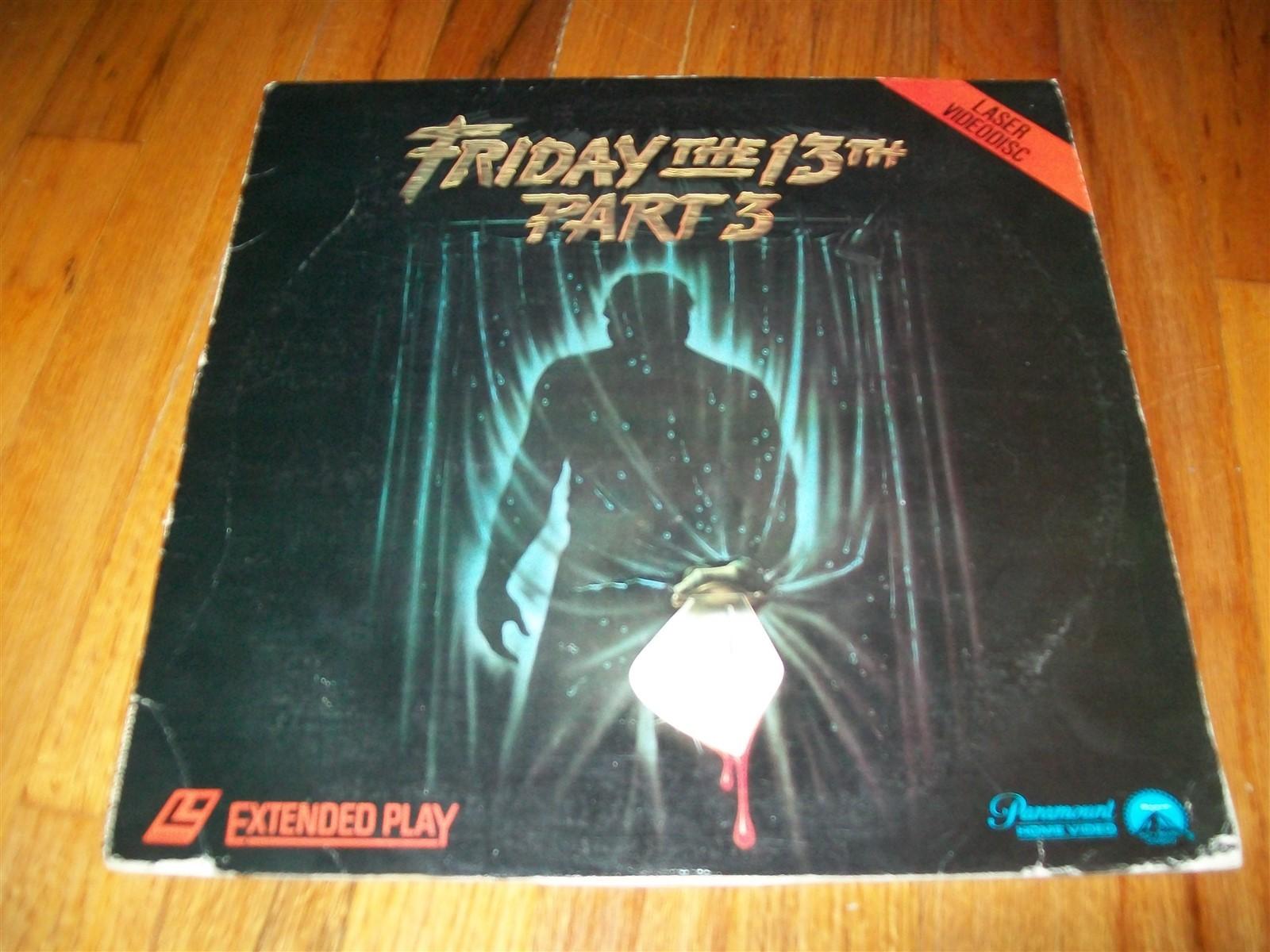 FRIDAY THE 13TH PART 3 Laserdisc LD GOOD CONDITION VERY RARE PART THREE III
