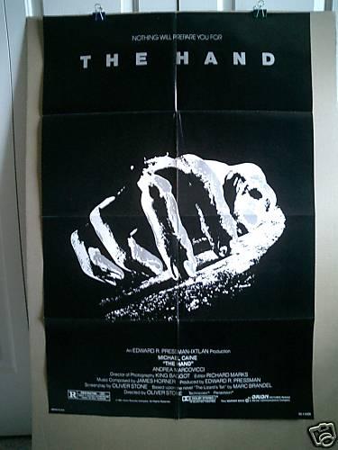 THE HAND~1 SHEET~1981~ORIGINAL~MOVIE POSTER~HORROR~MICHAEL CAINE