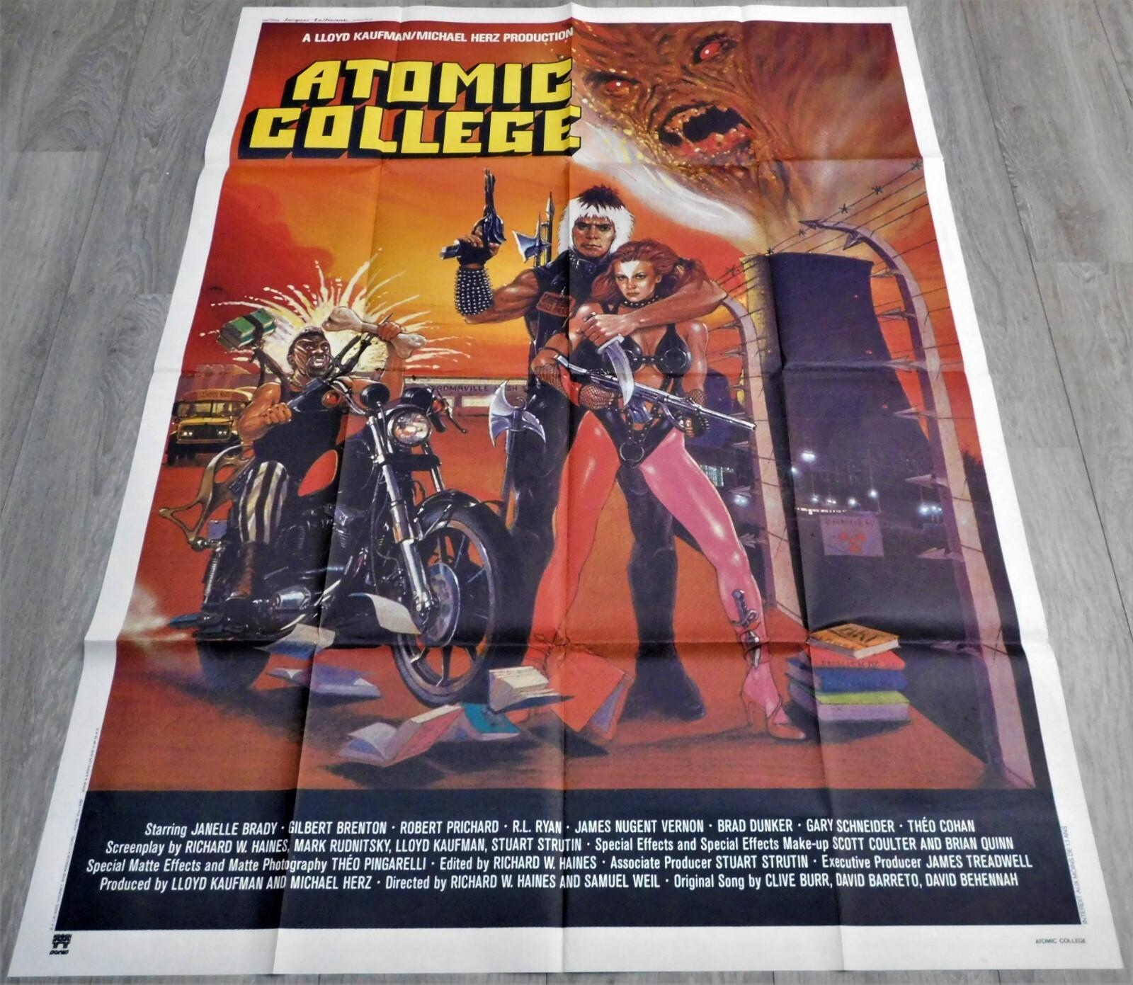 Class of Nuke 'Em High French Movie Poster Original 47"63 1986 Haynes Kaufman