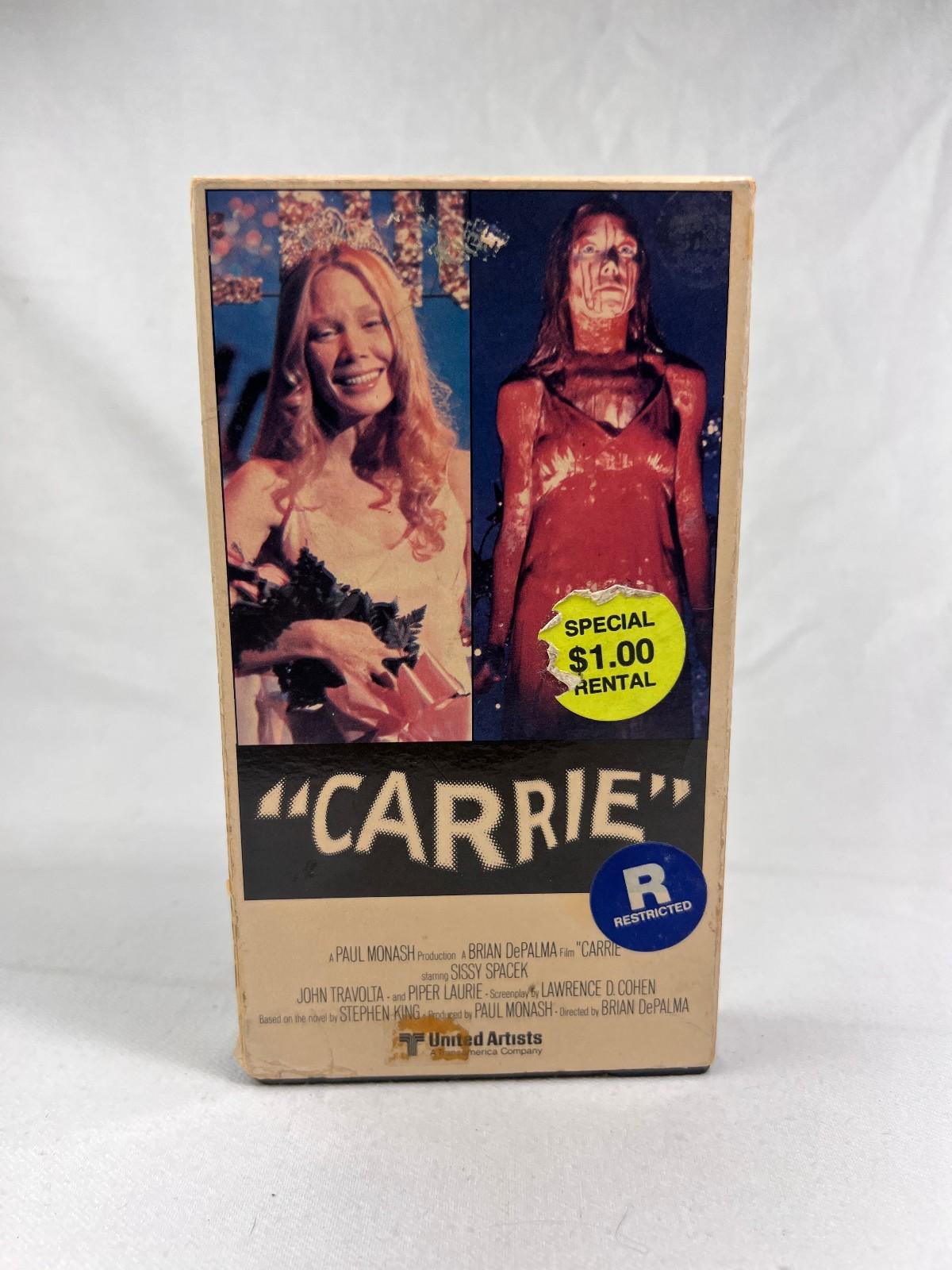 Carrie (VHS, 1976) United Artist Horror Stephen King VTG Tape RARE