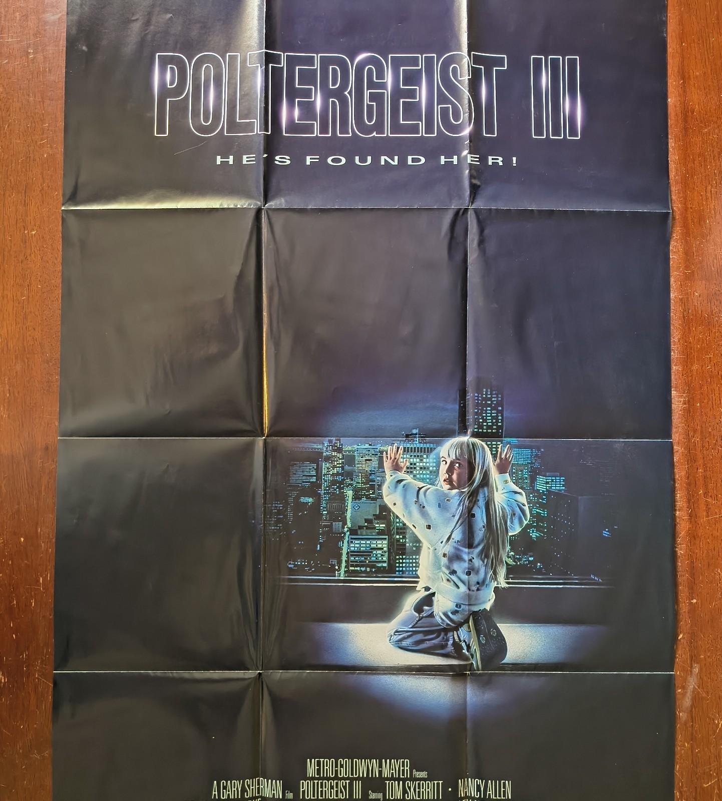 Poltergeist III MGM/UA Video Store Promotional Poster 1988 Original Horror 36x24