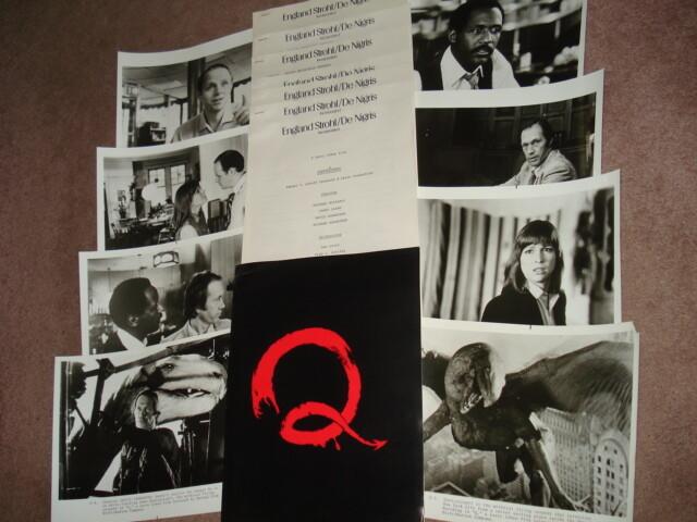 Q Original 1982 Press Kit w/8 Glossy Stills  Michael Moriarty & David Carradine