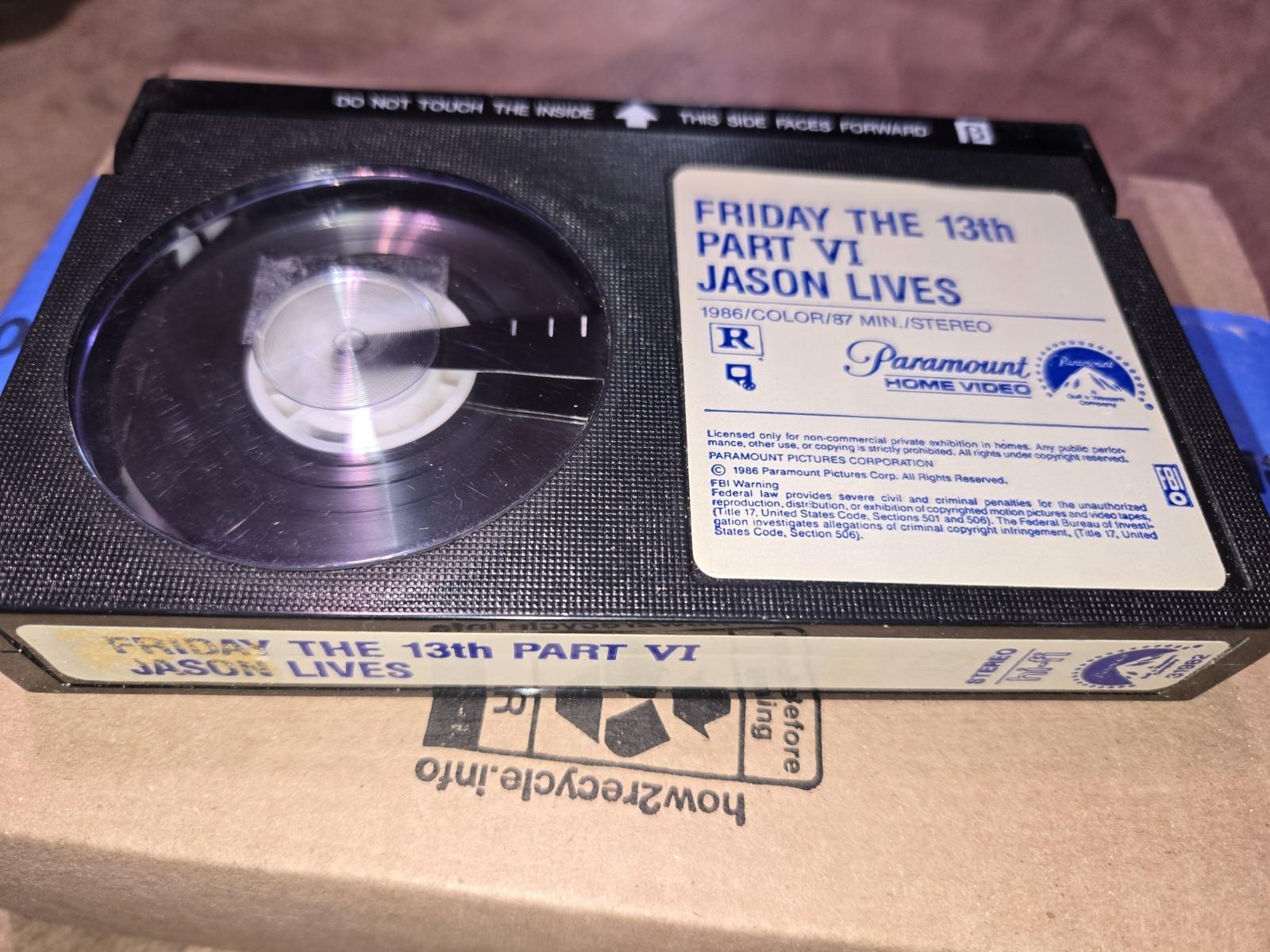 Friday the 13th Part VI Jason Lives BETAMAX Horror  Beta (NOT VHS) No Box 1986