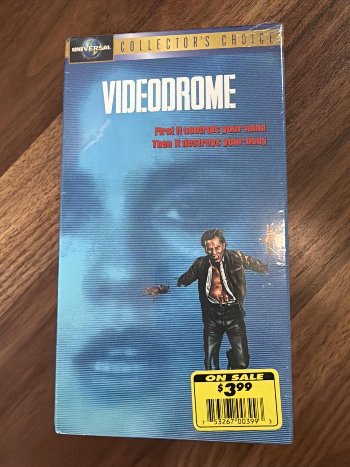 Videodrome VHS Tape 1982 David Cronenberg James Woods 1987 MCA Home Video (RARE)