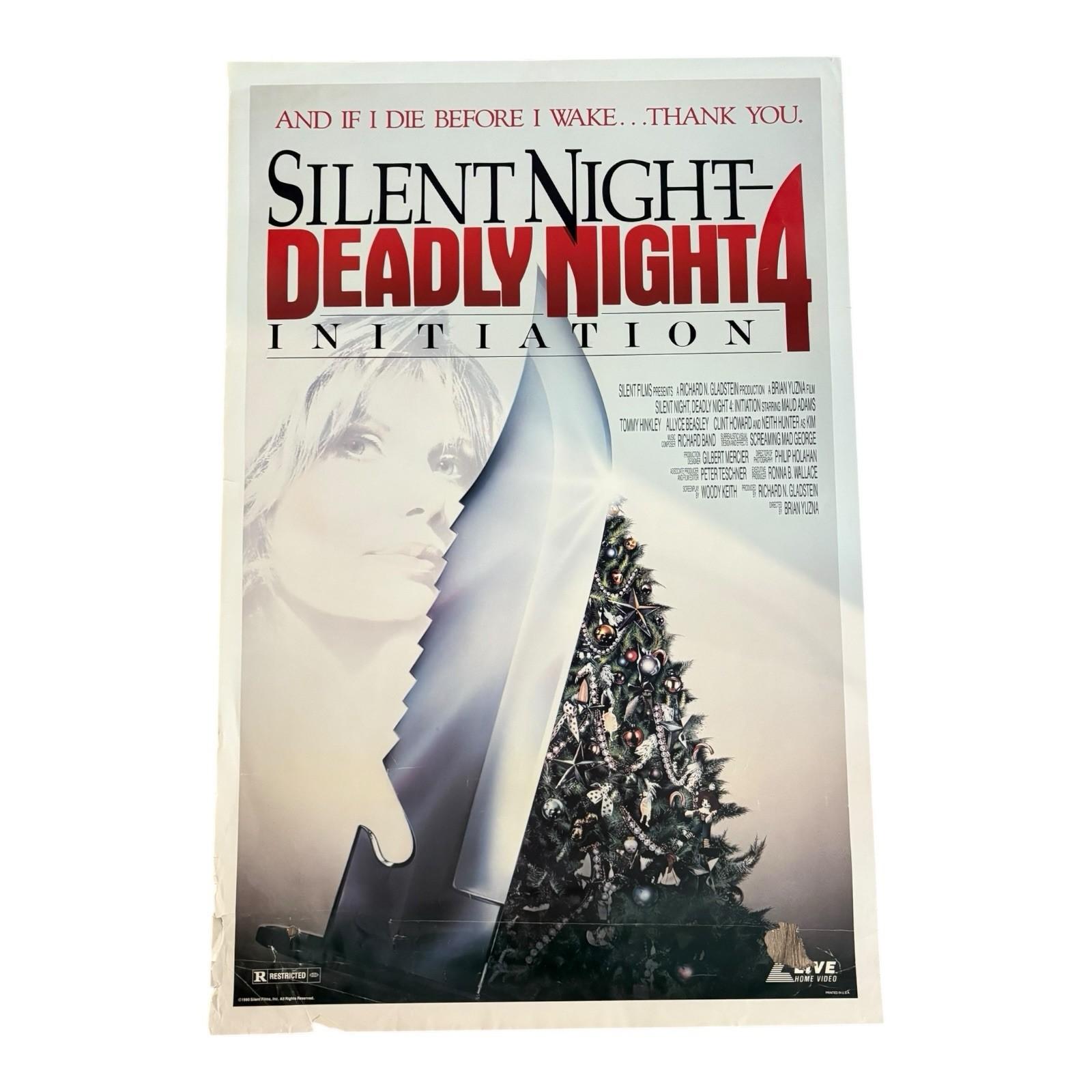 Vintage Silent Night Deadly Night 4 Poster 27x40 Store Promotional