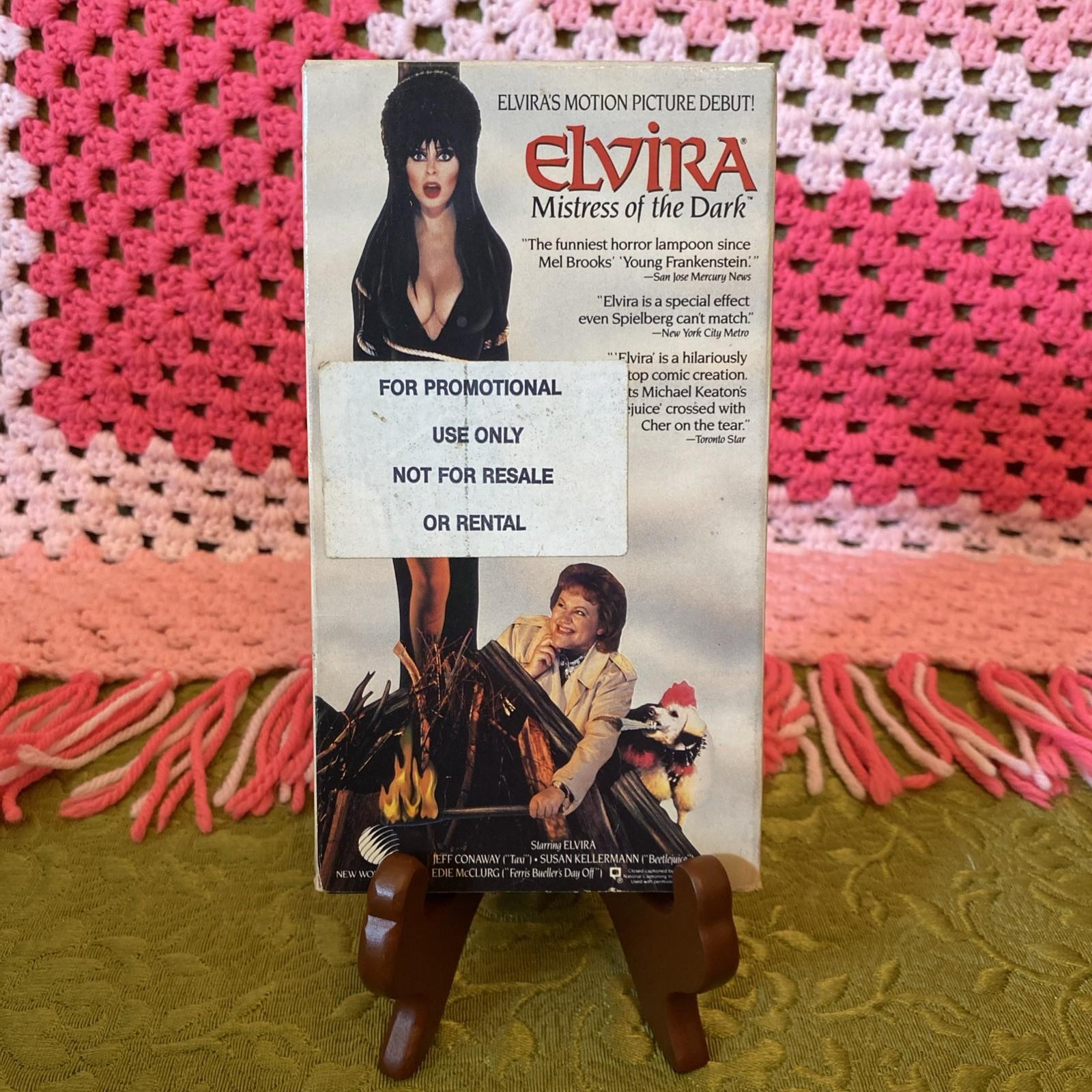 ELVIRA Mistress Of The Dark VHS PROMO RARE Screener New World Video Tape HTF