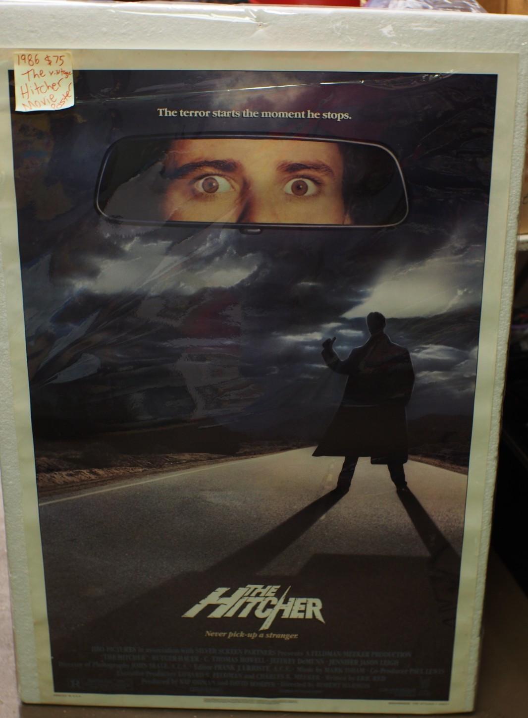 The Hitcher (1986) Original Movie Theater Poster – Rare Vintage Horror Thriller 