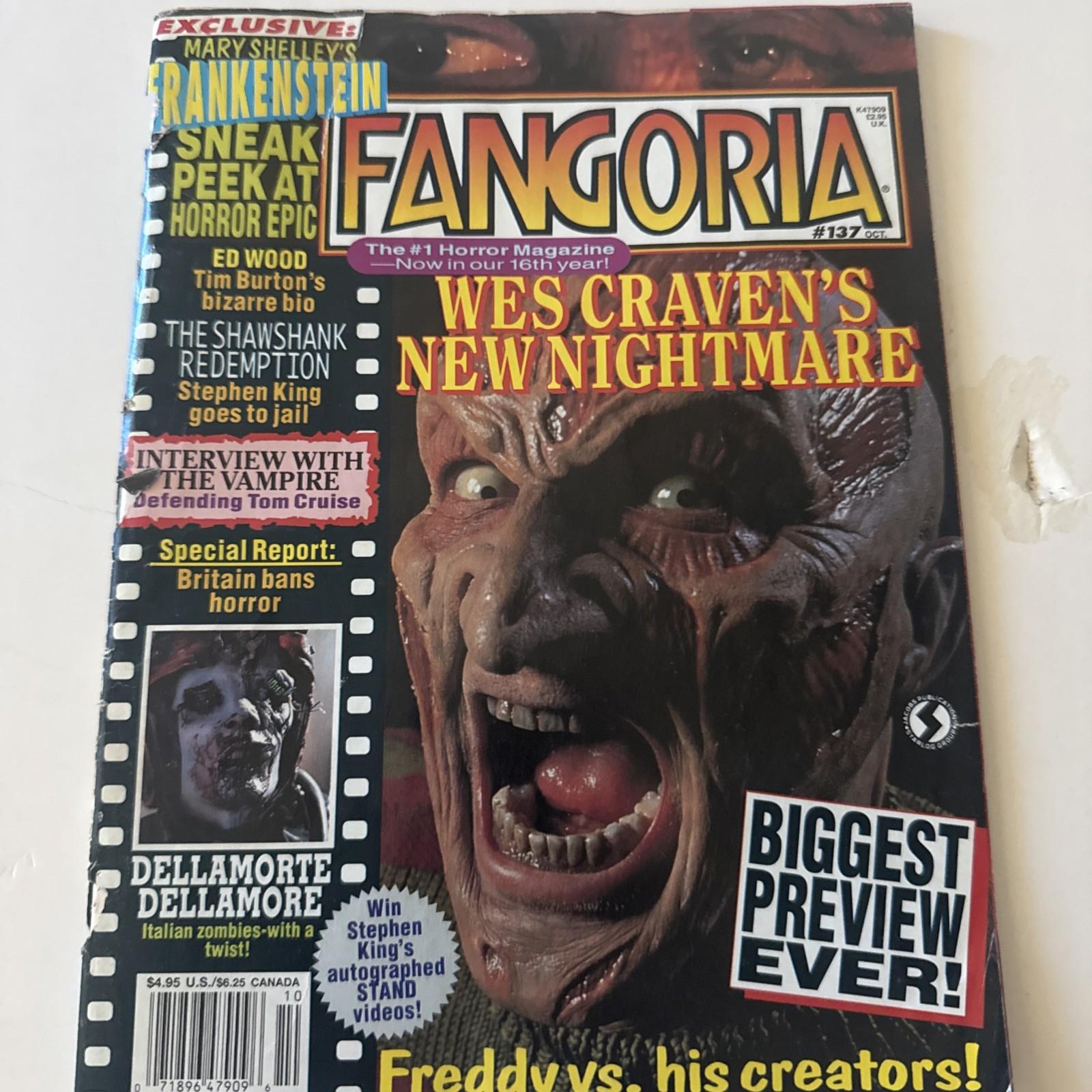 FANGORIA MAGAZINE 137 1994 WES CRAVEN'S NEW NIGHTMARE VINTAGE  —-Read Conditions