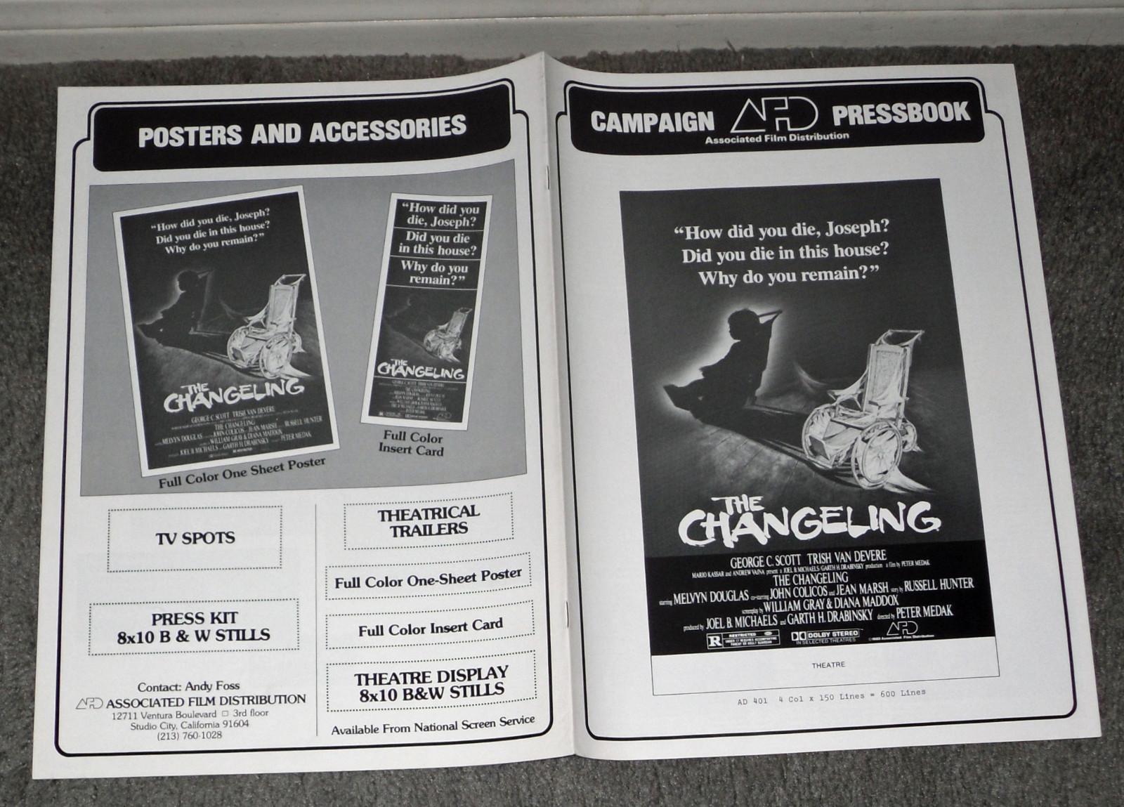 THE CHANGELING original 1980 movie pressbook GEORGE C. SCOTT