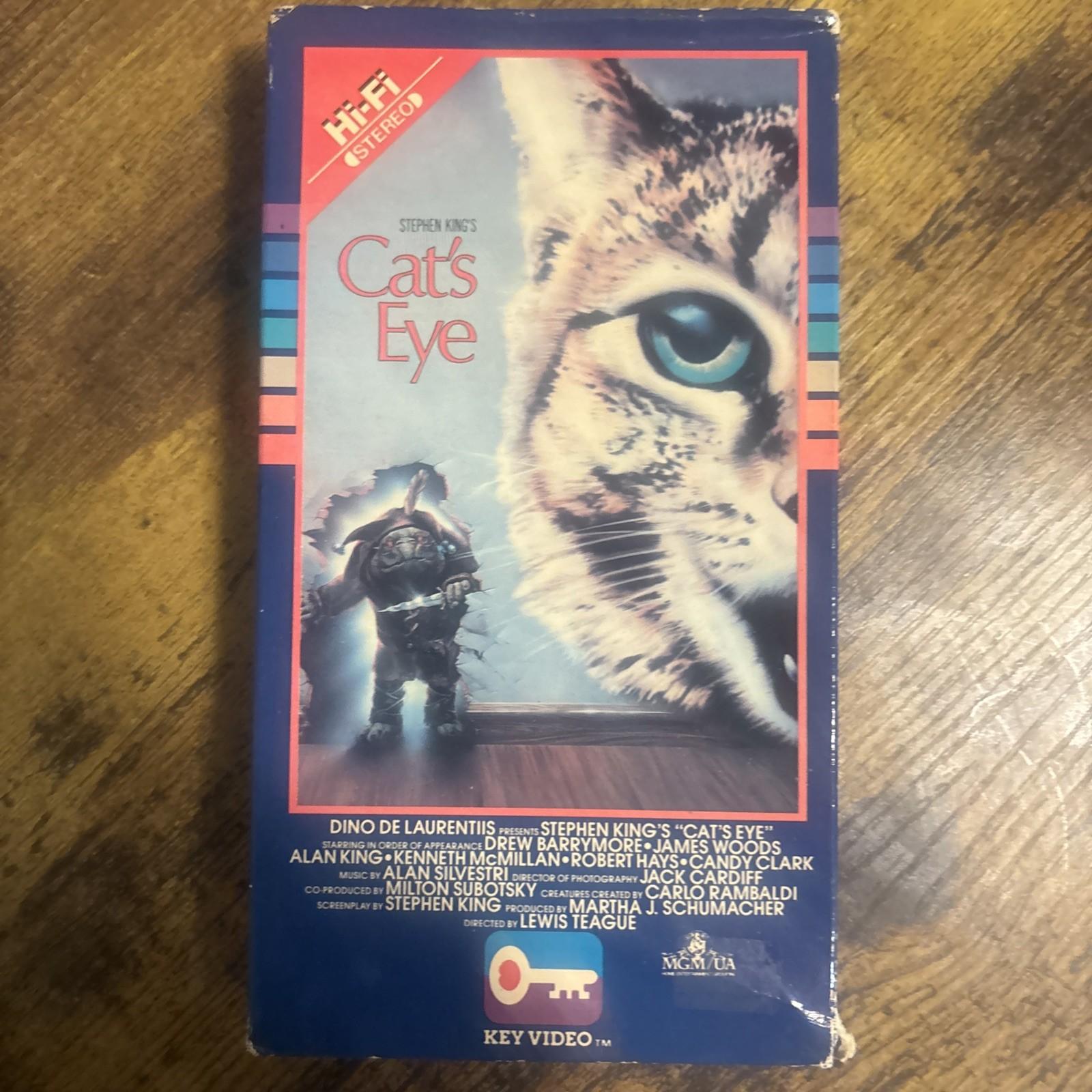 Cat's Eye 1985 VHS Tape Stephen King Horror Movie, Drew Barrymore