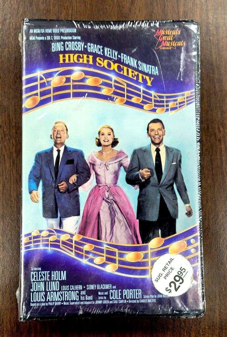 High Society - 1986  VHS Musical From 1956 - RARE Clamshell Case - Sealed NEW