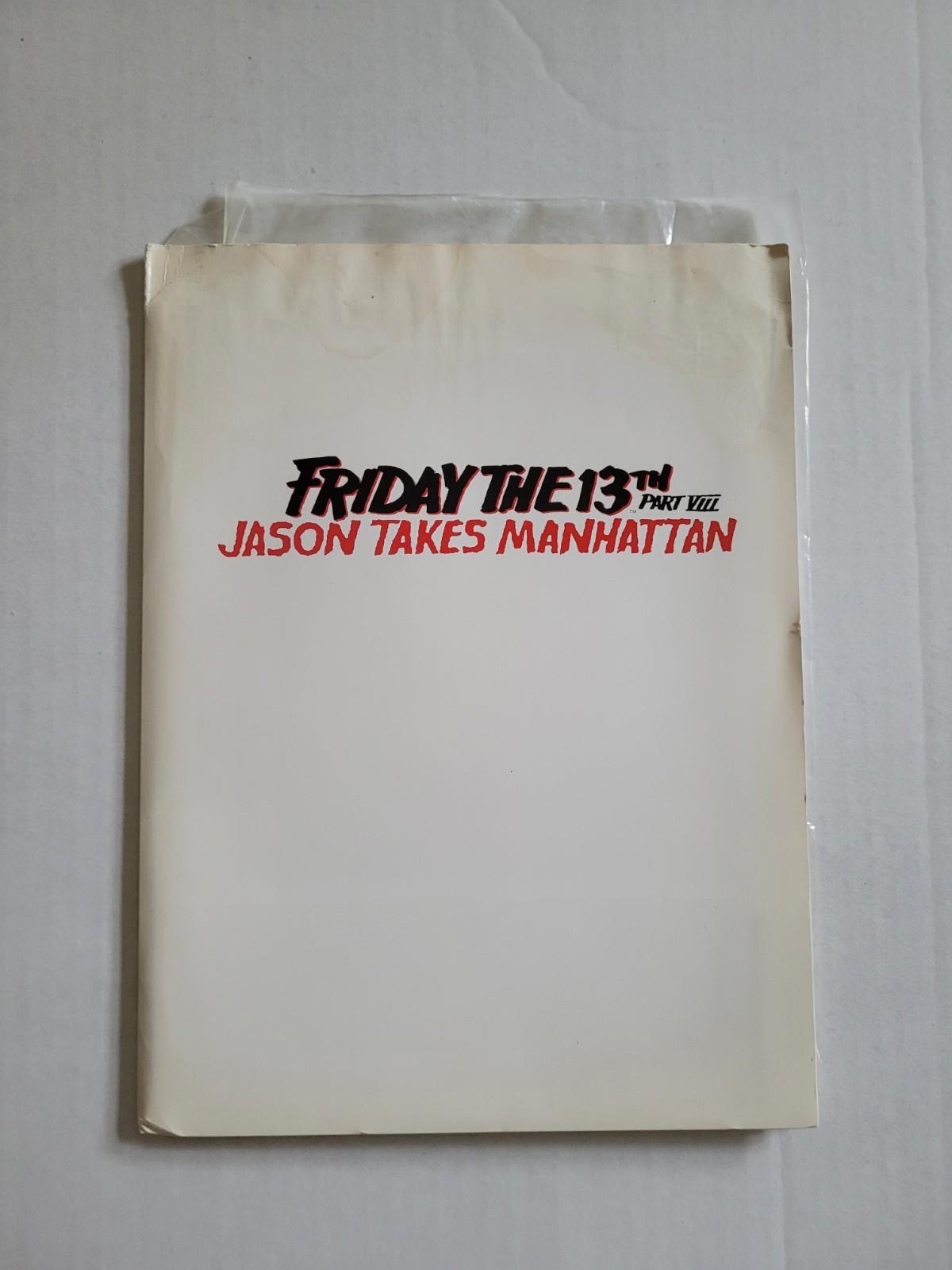 FRIDAY THE 13TH JASON TAKES MANHATTAN PART 8 PROMO FOLDER AUTOGRAPH