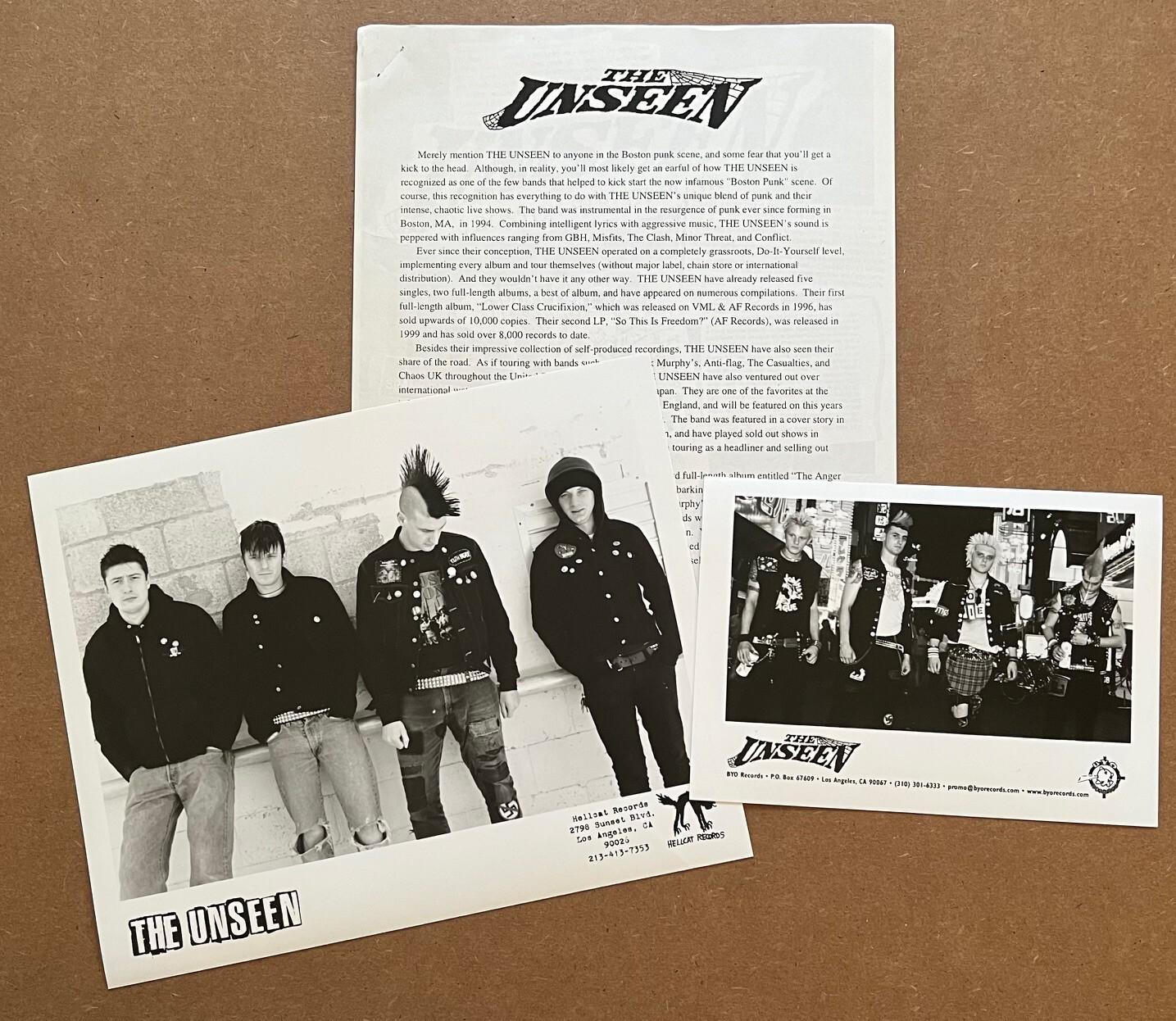 The Unseen – RARE promo press kits