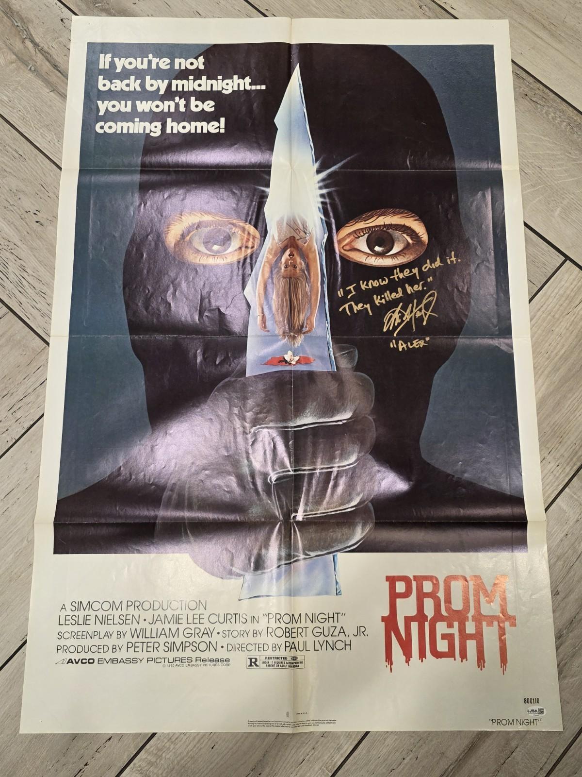 Prom Night 1980 Original 1-Sheet 27x41 Movie Poster Horror Jamie Lee Curtis JSA