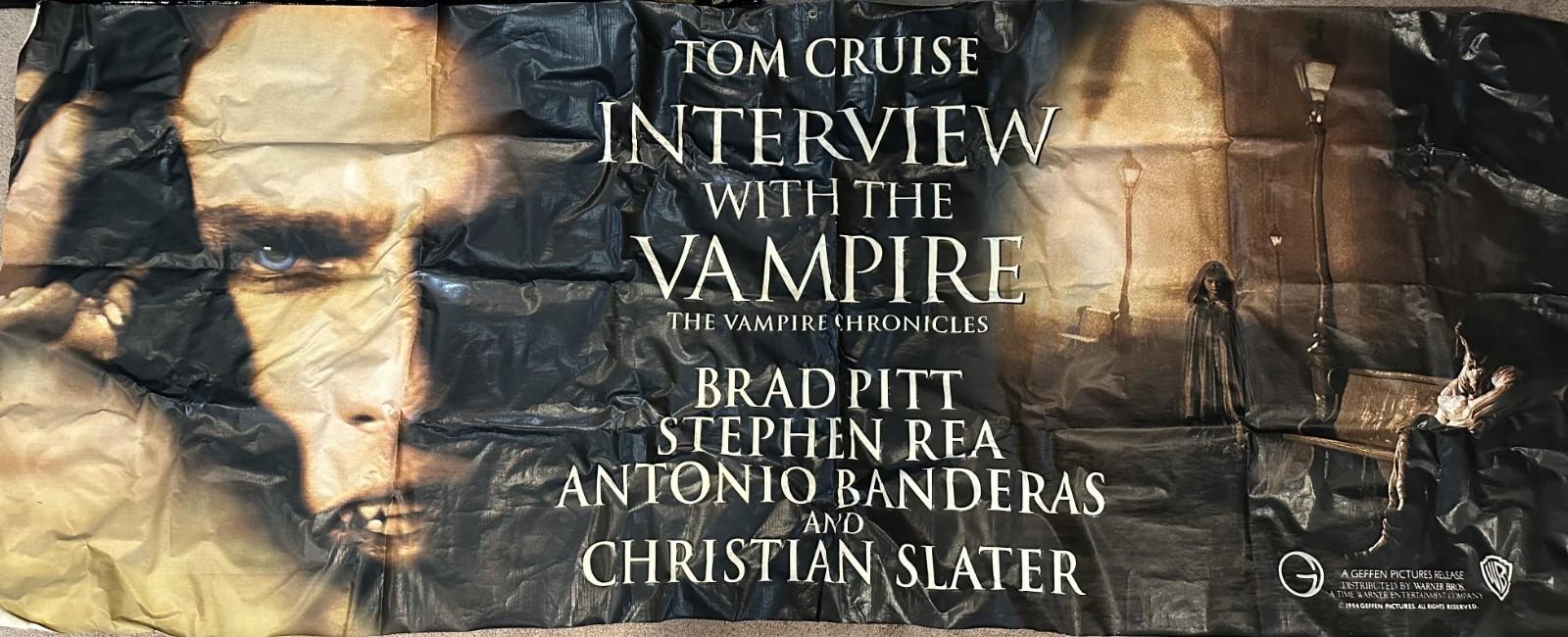 Vintage 1994 Interview with the Vampire Movie Theater Promo Wall Banner