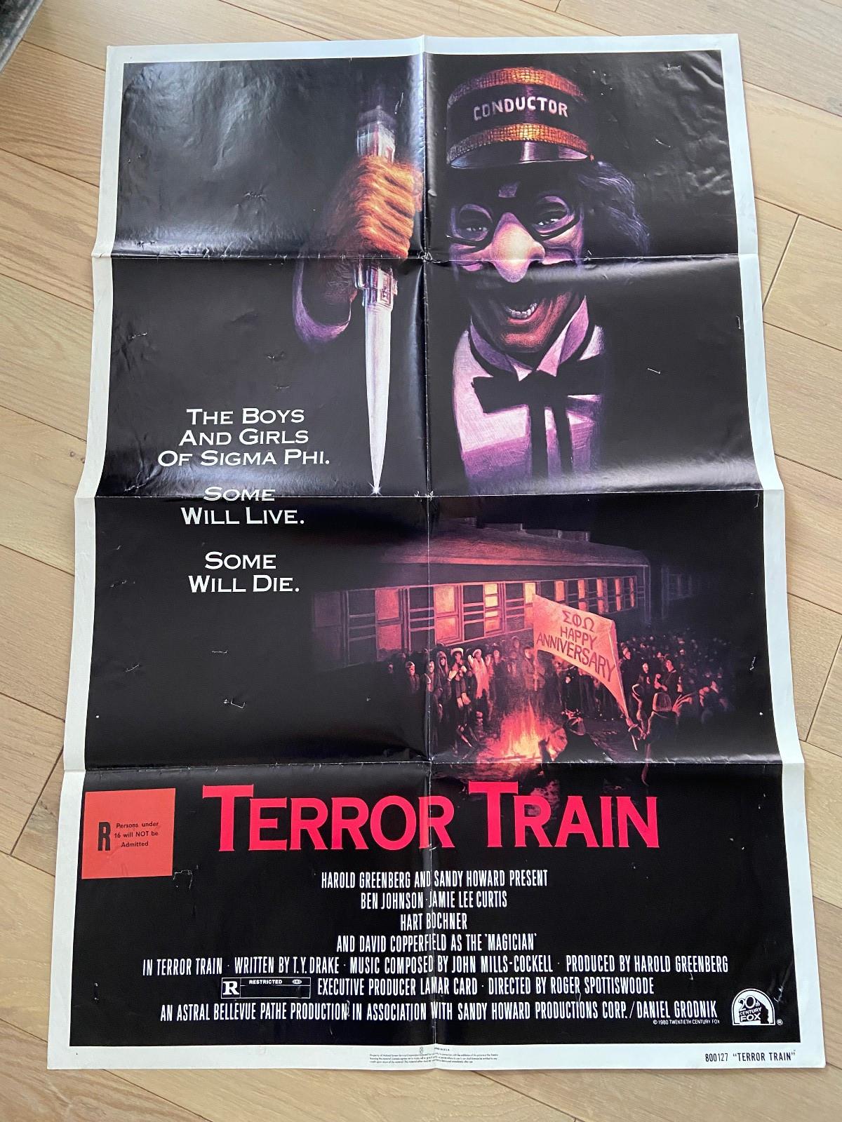 TERROR TRAIN (1980) - ORIGINAL MOVIE POSTER (JAMIE LEE CURTIS)